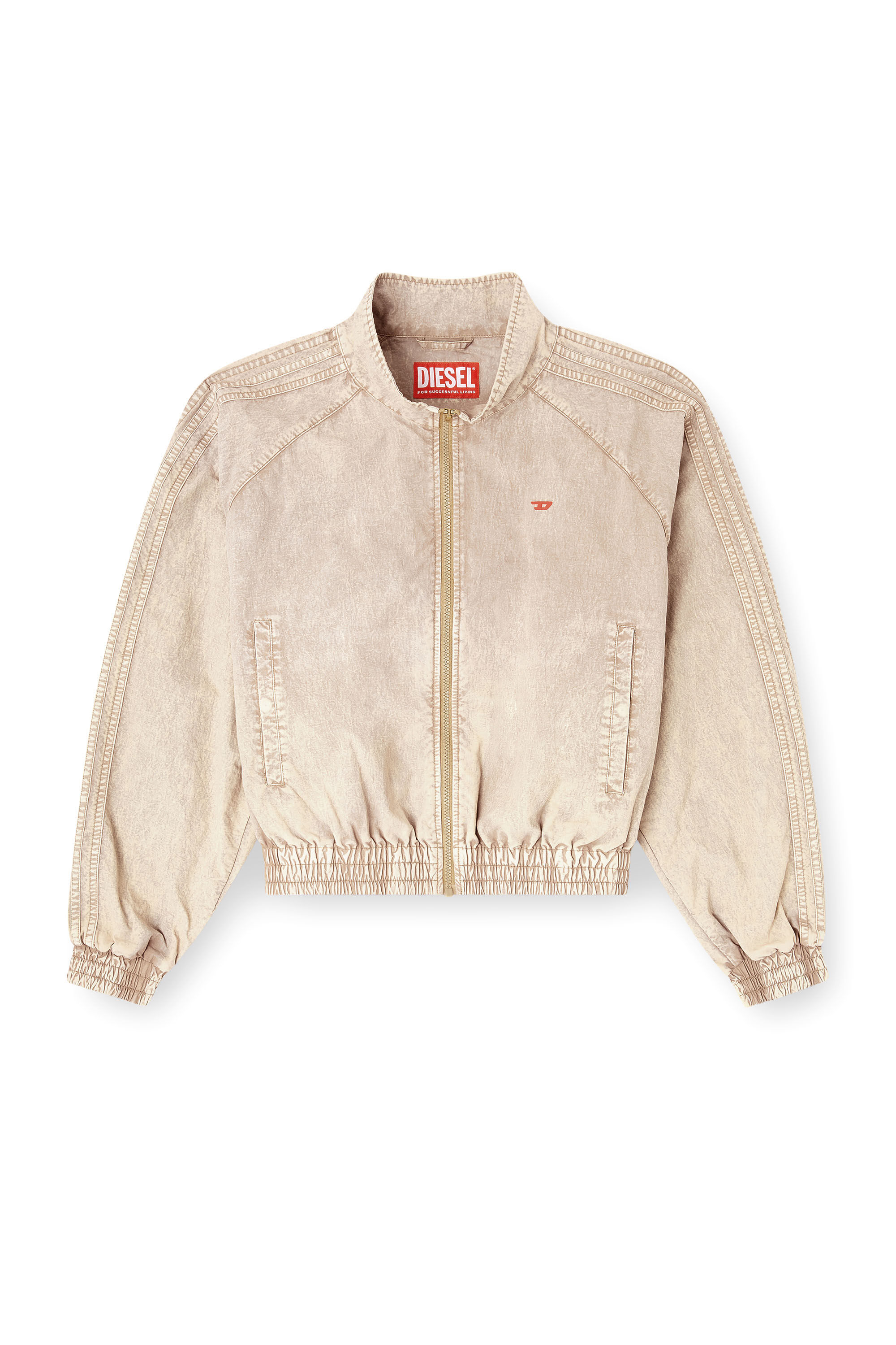 Women's Windbreaker in treated Taslan | Beige | Diesel {{Country}}