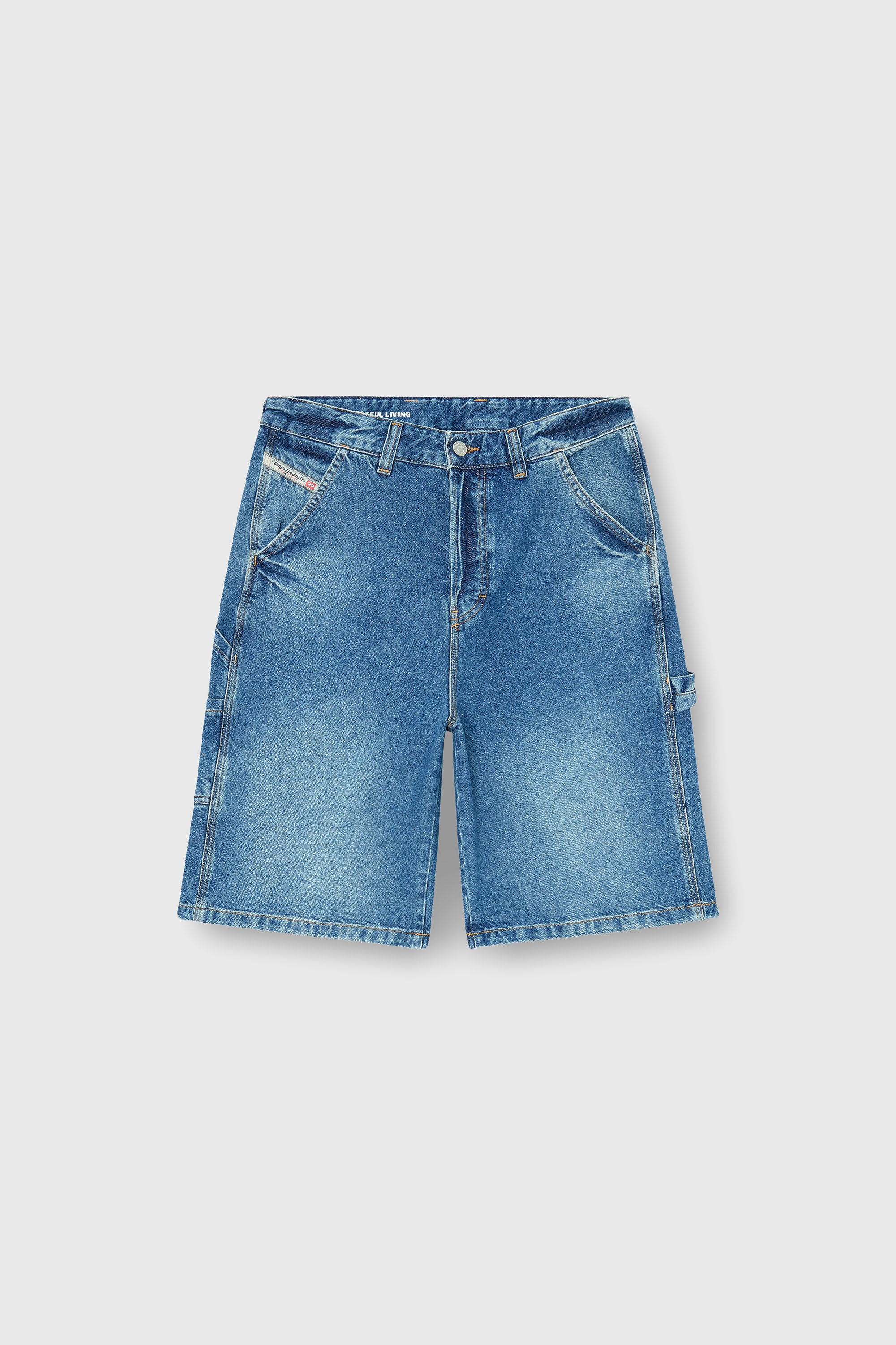 Diesel - D-LIVERY-W-SHORT, Shorts en denim style utilitaire Homme in Bleu - 2