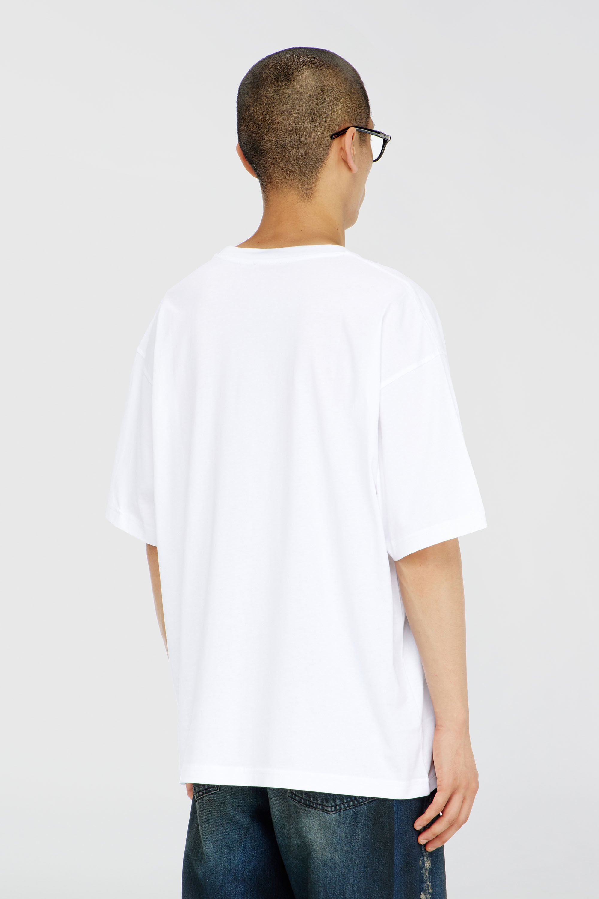 Diesel - T-BOXT-AA20, T-shirt en coton avec logo Diesel imprim&eacute; Homme in Blanc - 4
