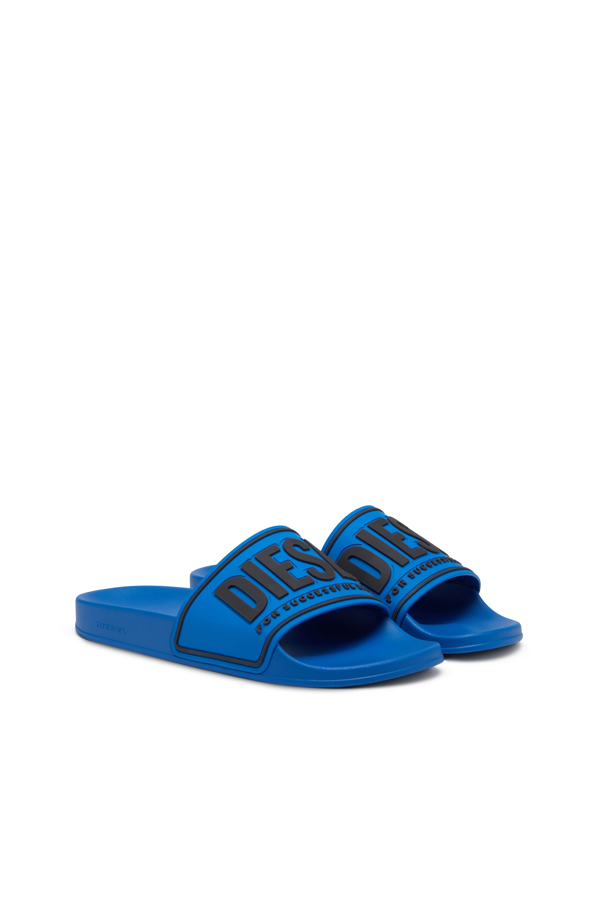 ★DIESEL★ SA Mayemi Slide Blue Y02801P4441H5215 Diesel's rubber slides for Man | Diesel SA-MAYEMI CC