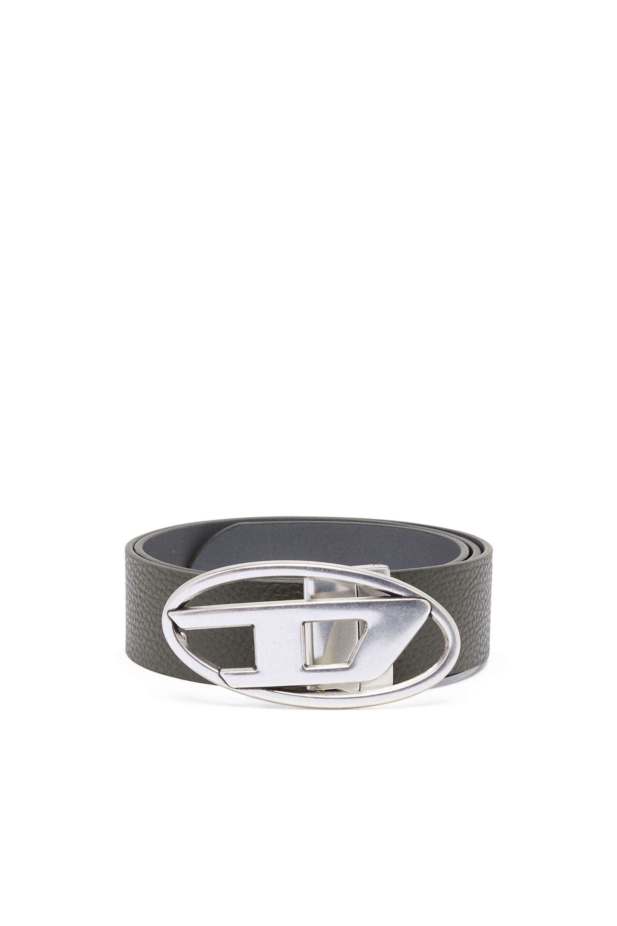 Diesel - B-1DR REV II, Ceinture 3.9 cm en cuir réversible Homme in Vert - 1