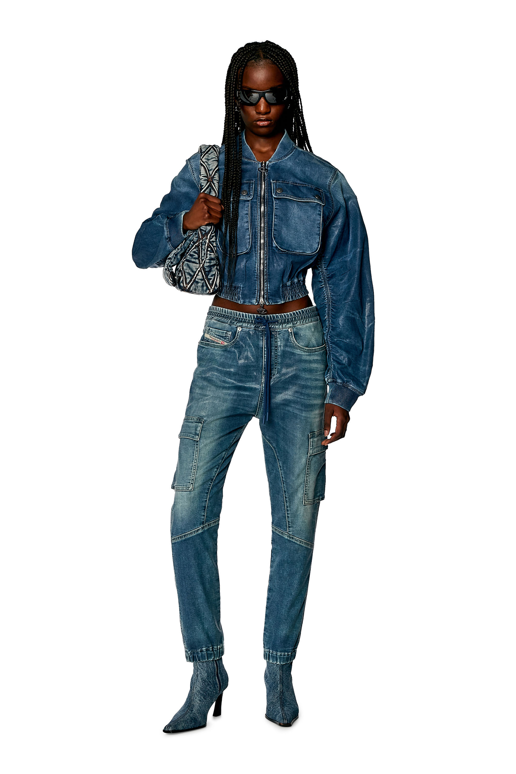 Diesel - Female's Regular 2051 D-Ursy Track Denim 068KV, Medium Blue - 1