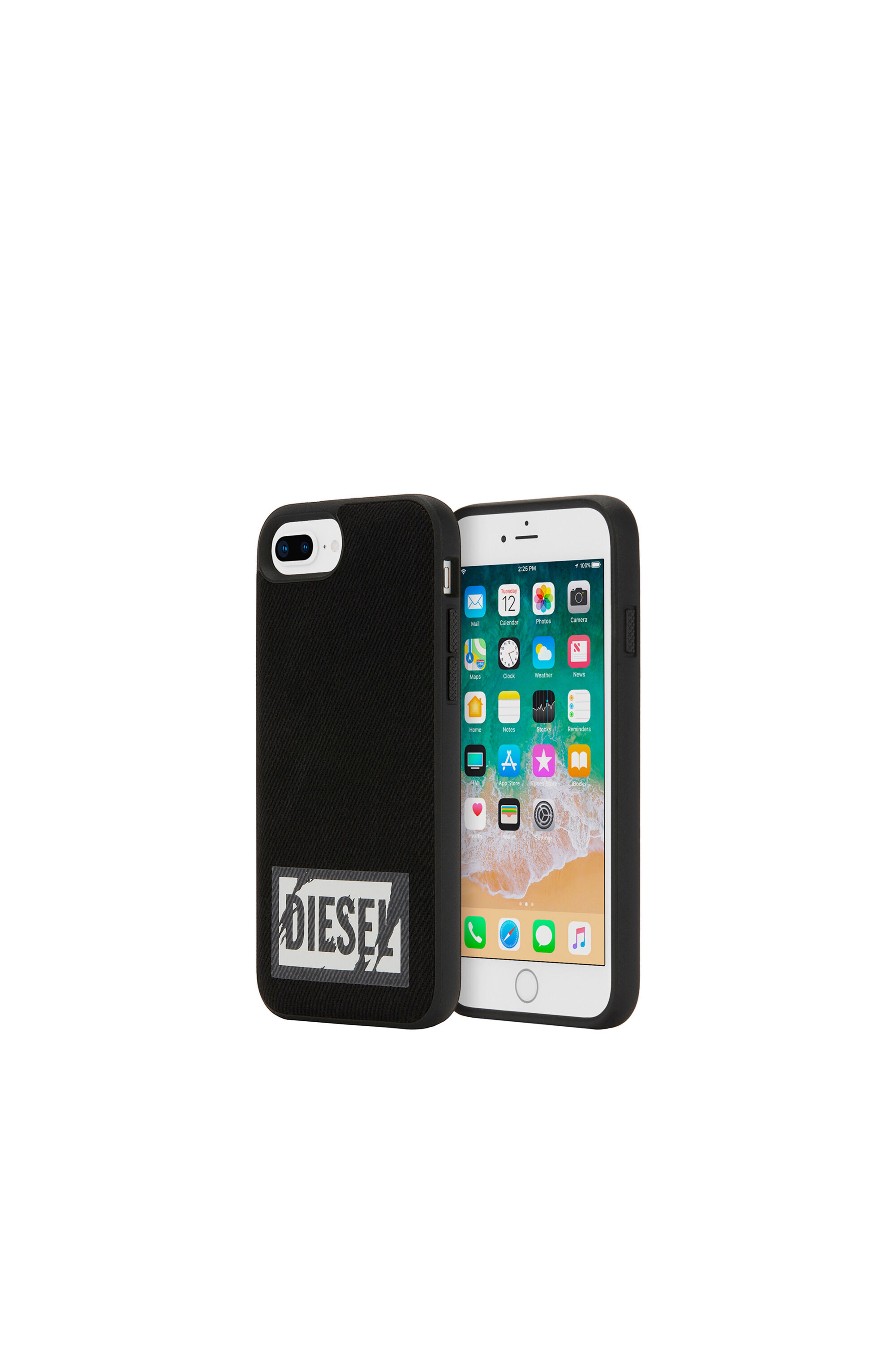 Diesel - BLACK DENIM IPHONE 8 PLUS/7 PLUS/6S PLUS/6 PLUS CASE, Funda negra para iPhone 8 Plus/7 Plus/6s Plus/6 Plus Unisex in Negro - 1