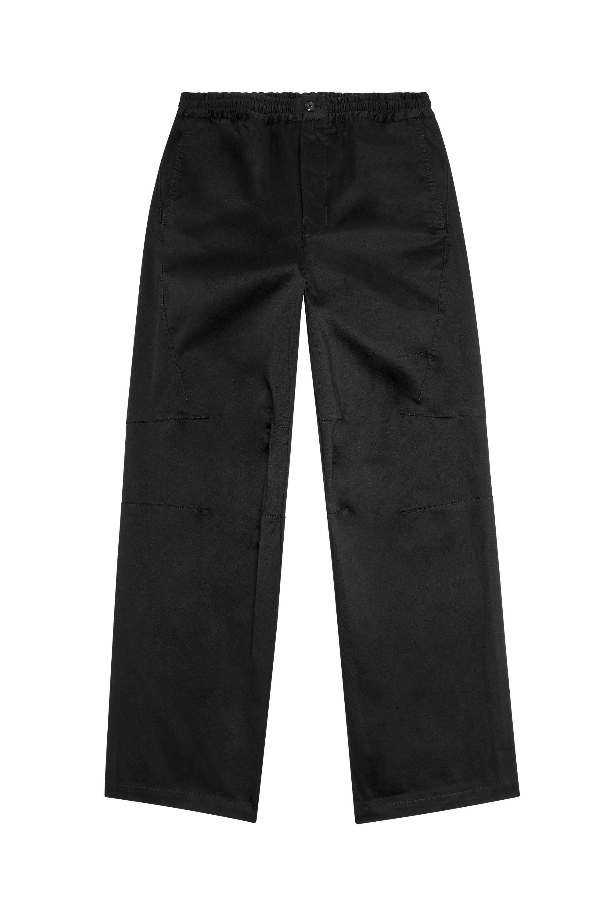 Diesel - P-JADD, Male's Gabardine pants with elasticated waist in Black - 2