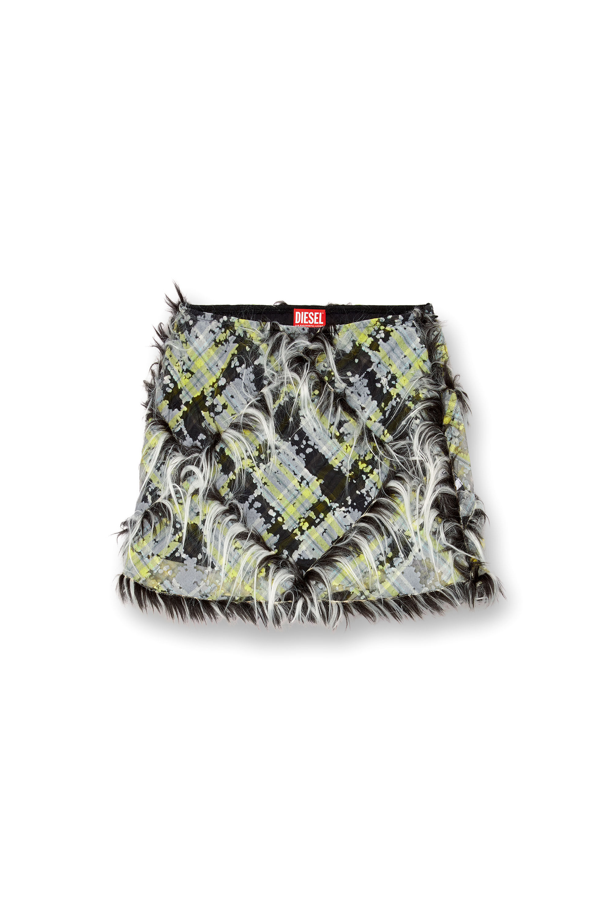 Women's Tulle miniskirt with fuzzy trims | Multicolor | Diesel