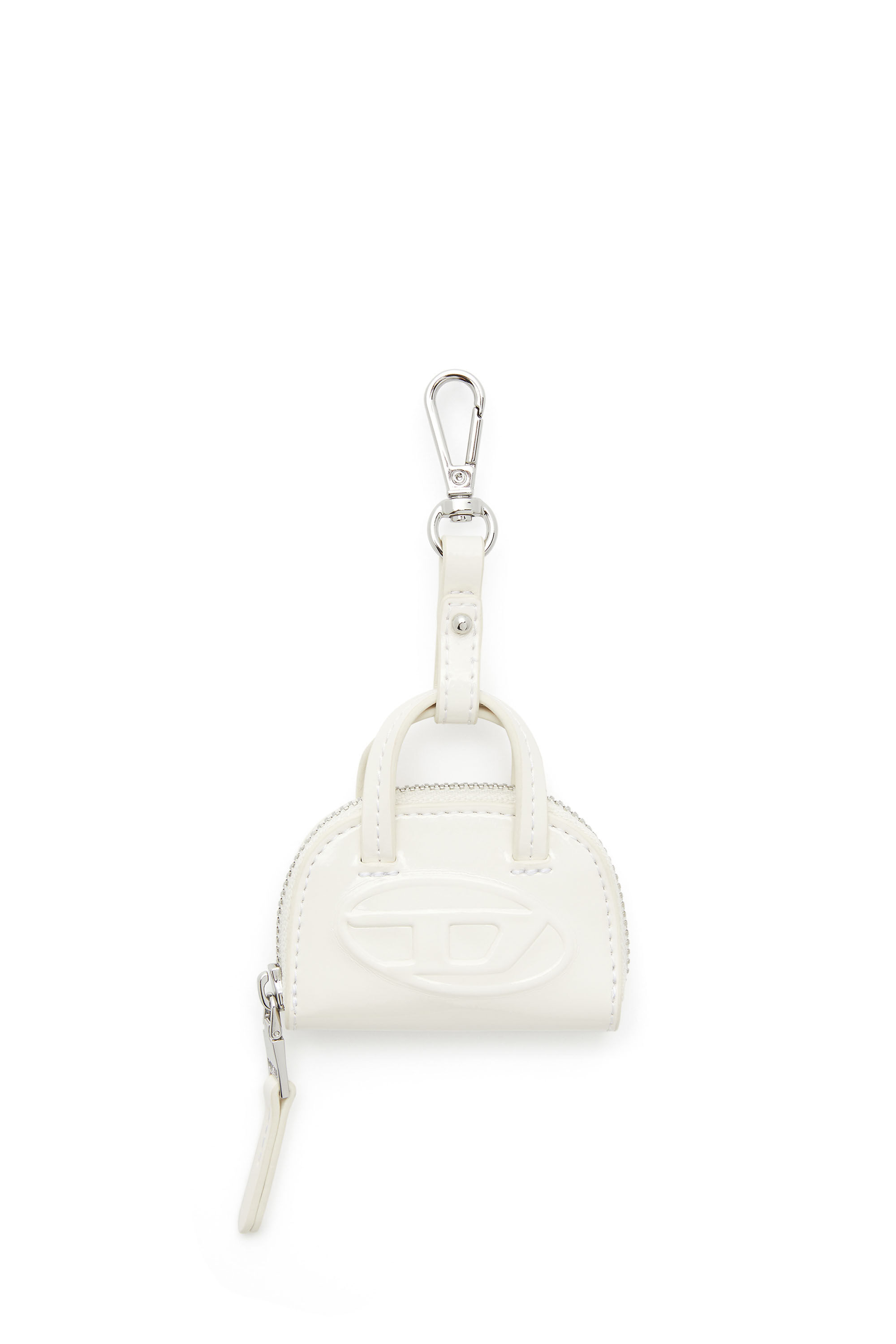 Diesel - 1DR DOME CHARMS, Female's Bag charm in glossy, crinkled naplak in White - 1