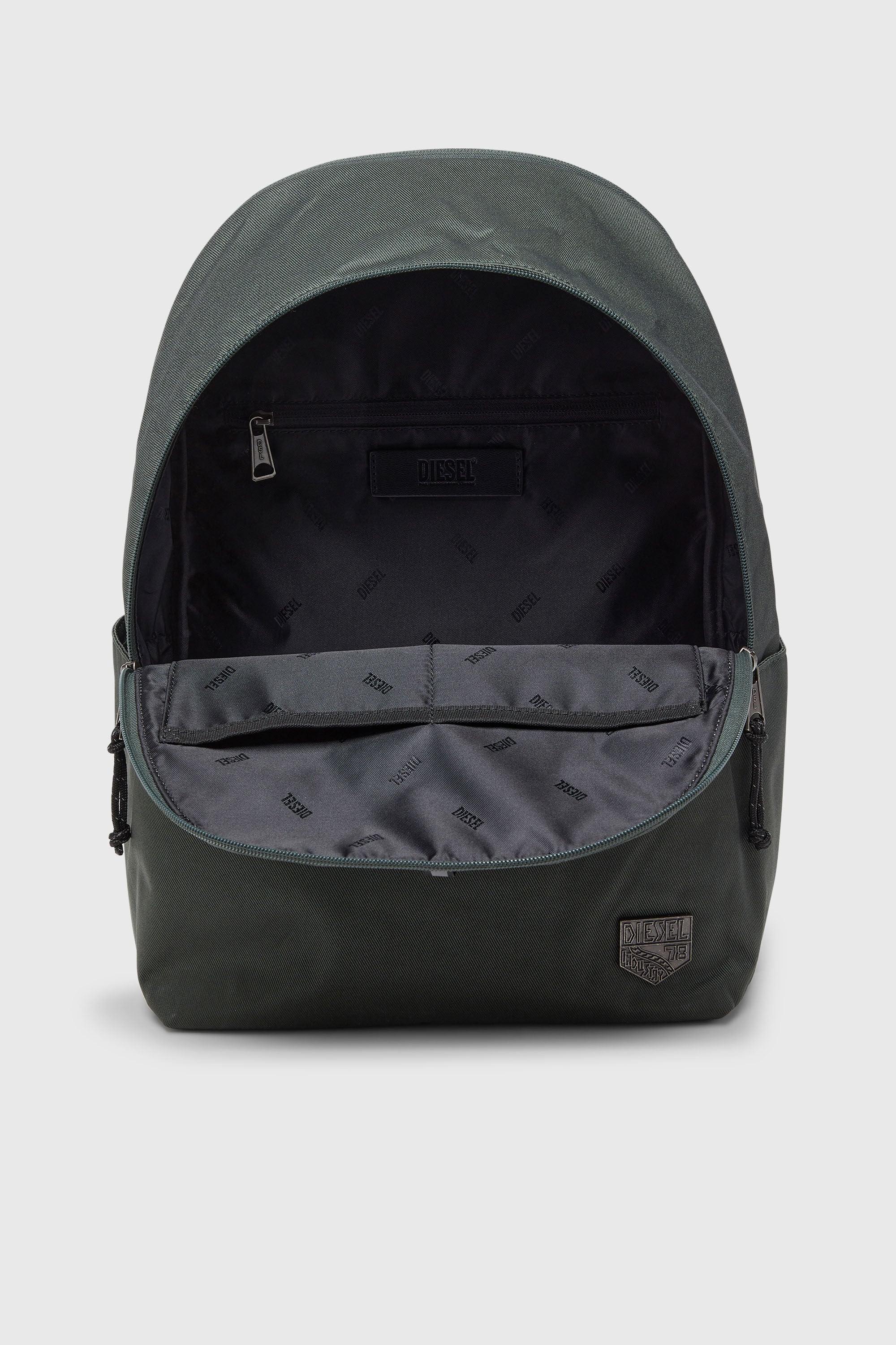 Diesel - D-PACK BACKPACK X, Unisex's D-Pack - Backpack in nylon with emblem logo in Dark Green - 3