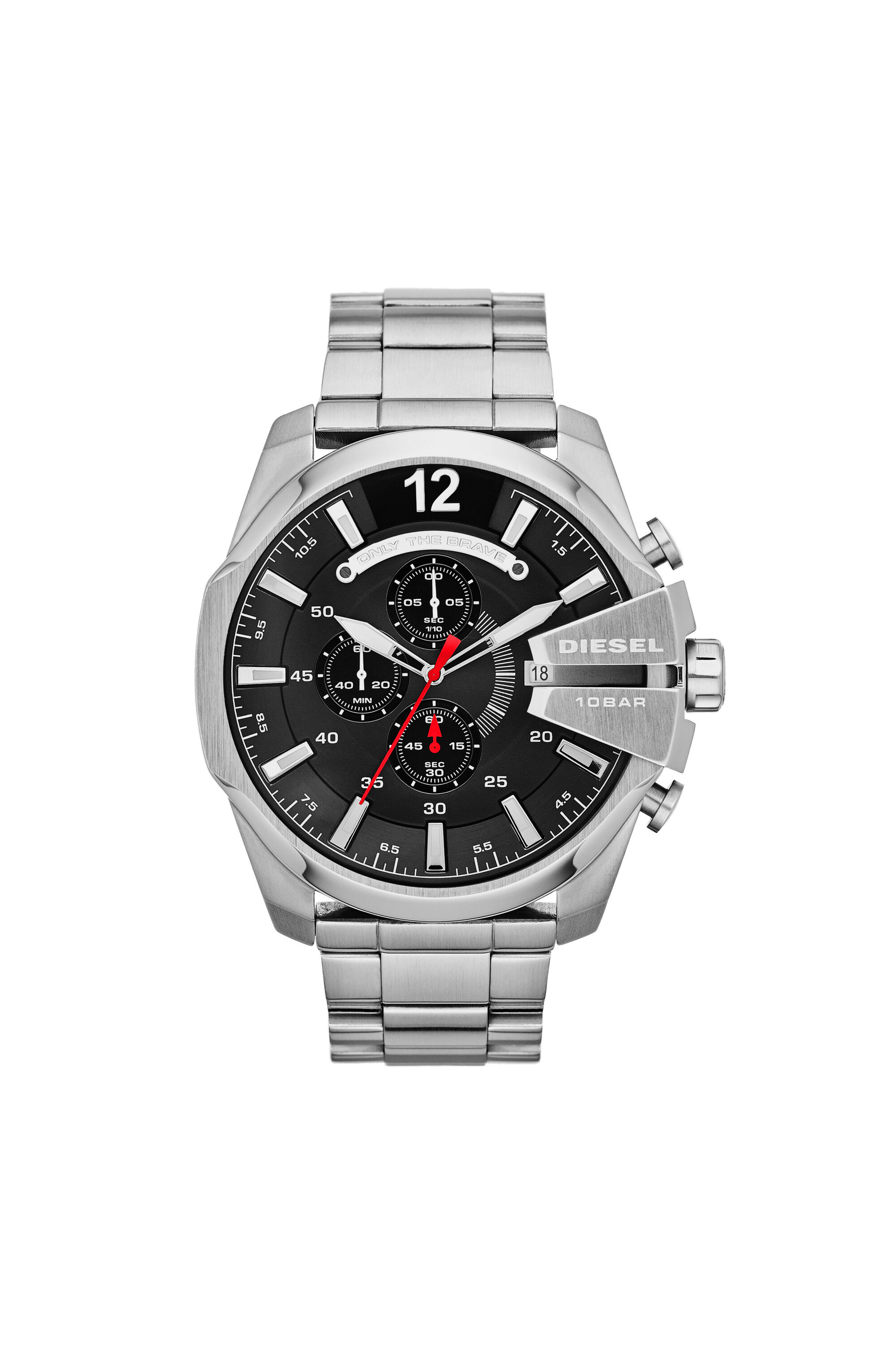 Diesel - DZ4308, Male's Mega Chief watch with orange and white details in Grey - 1