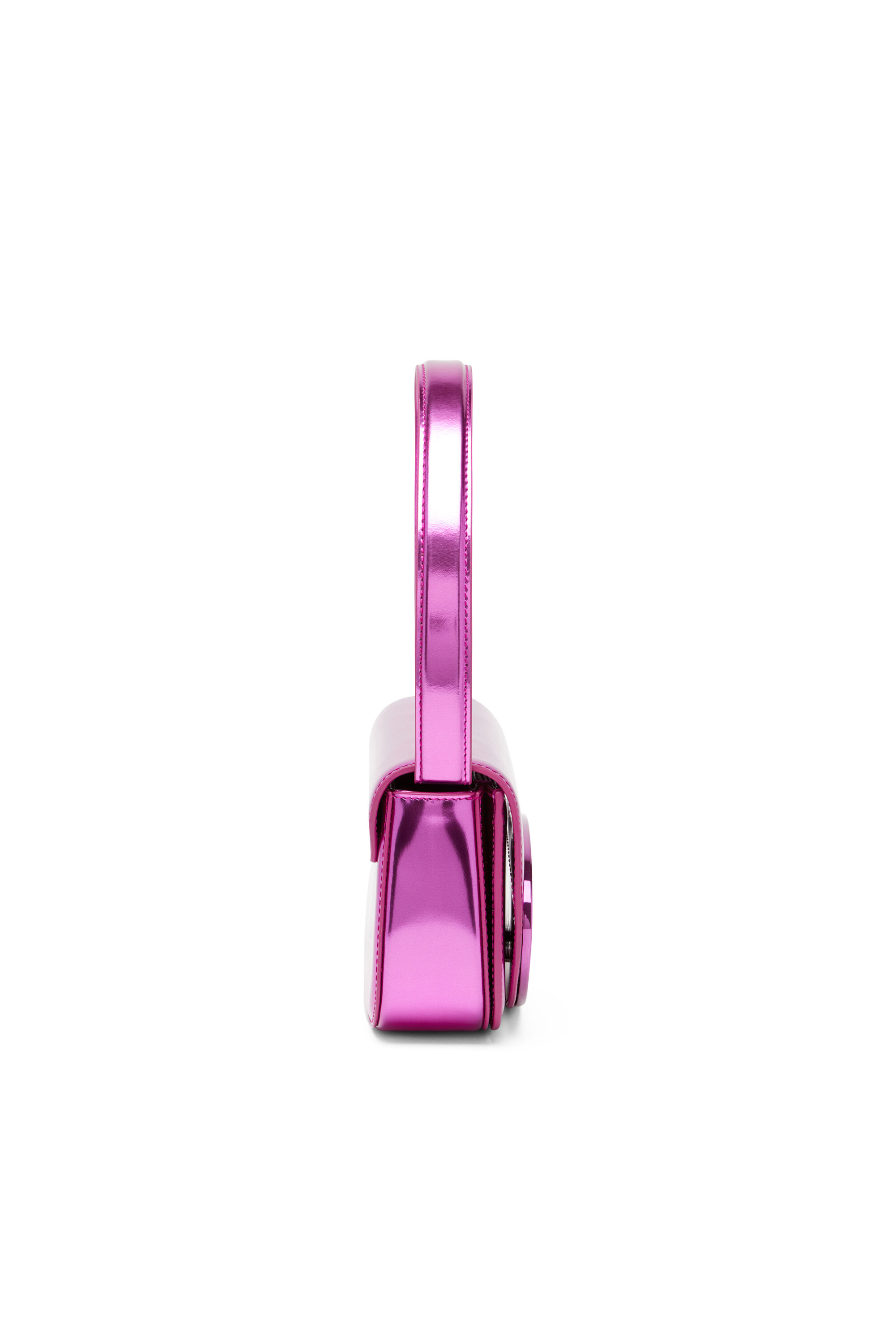 Diesel - 1DR, 1DR-Sac iconique à bandoulière en cuir effet miroir Femme in Rose - 4