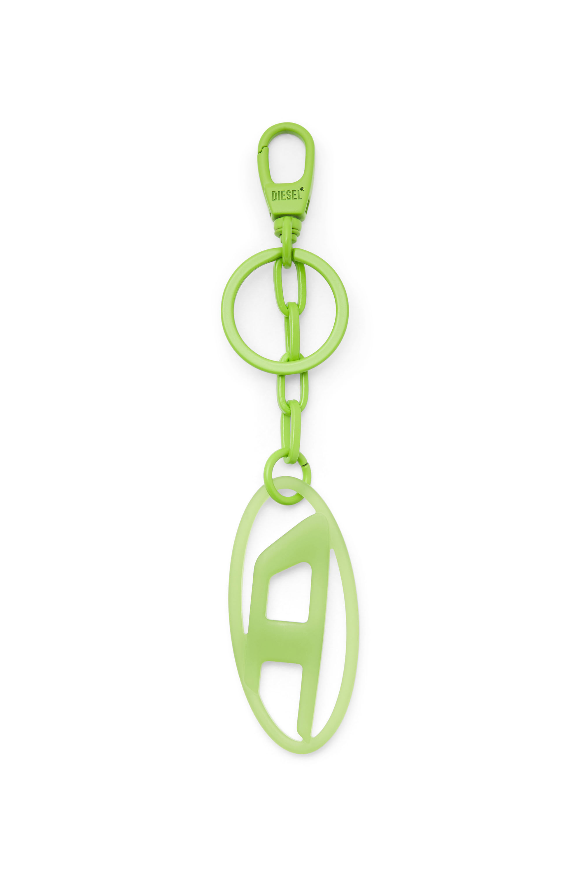 Women's Oval D charm/key ring in metal and resin | Green | Diesel