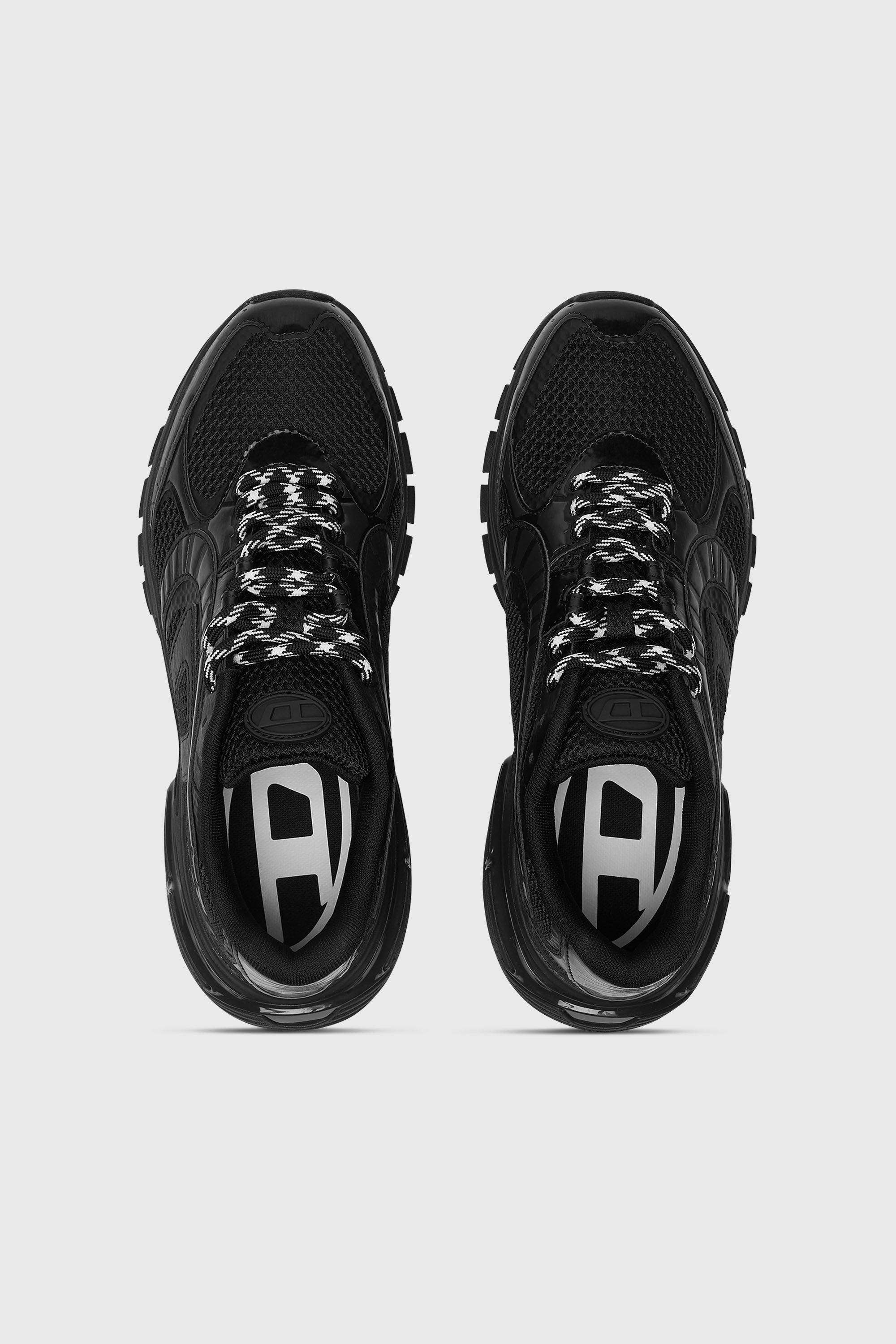 Men's S-Pro-V-Dense-Mesh sneakers with Oval D logo | Black | Diesel US