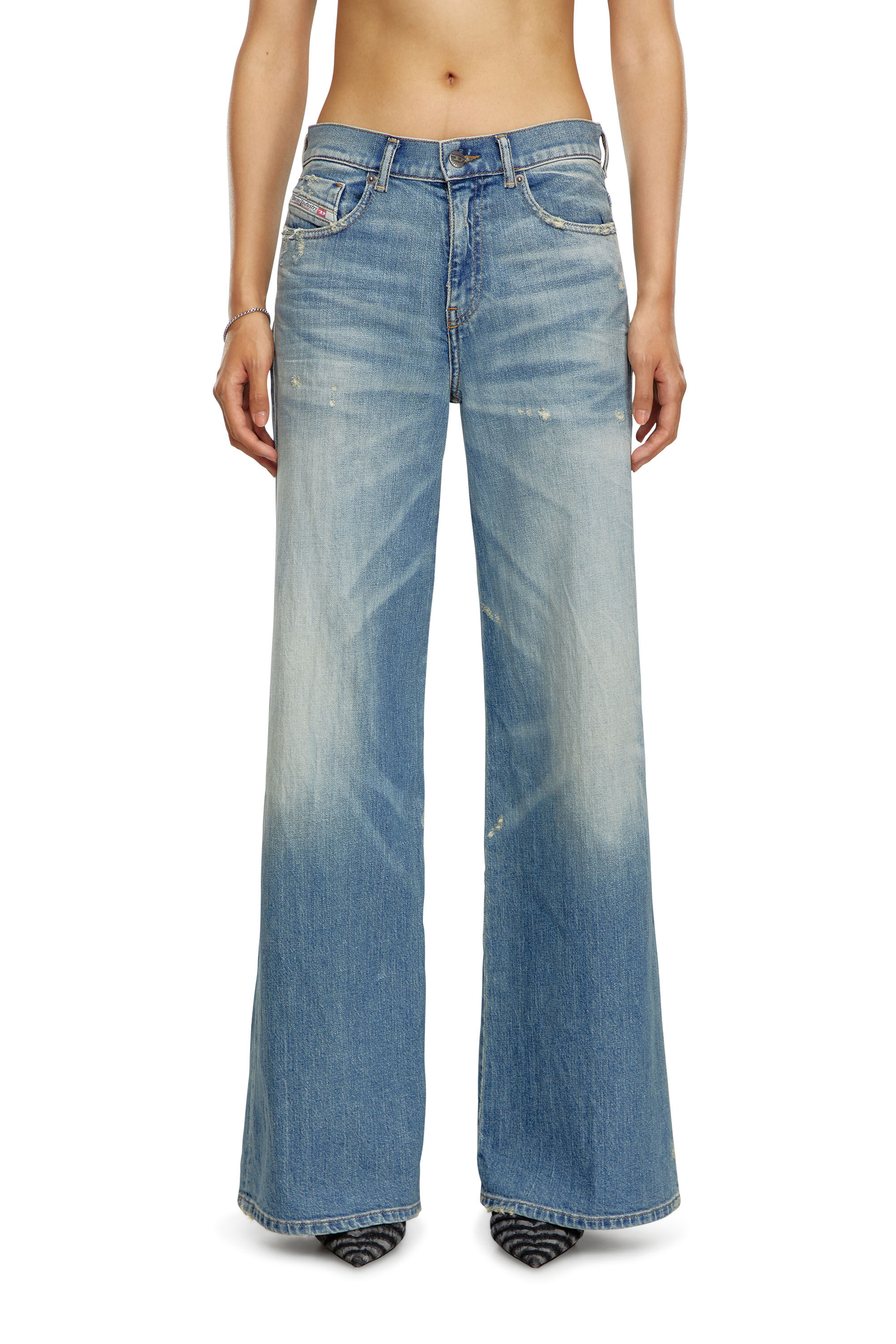 デニム・ジーパン Flare Jeans 1978 D-Akemi 09j44 Women's Flare Jeans | Medium Blue | Diesel 1978 D-Akemi