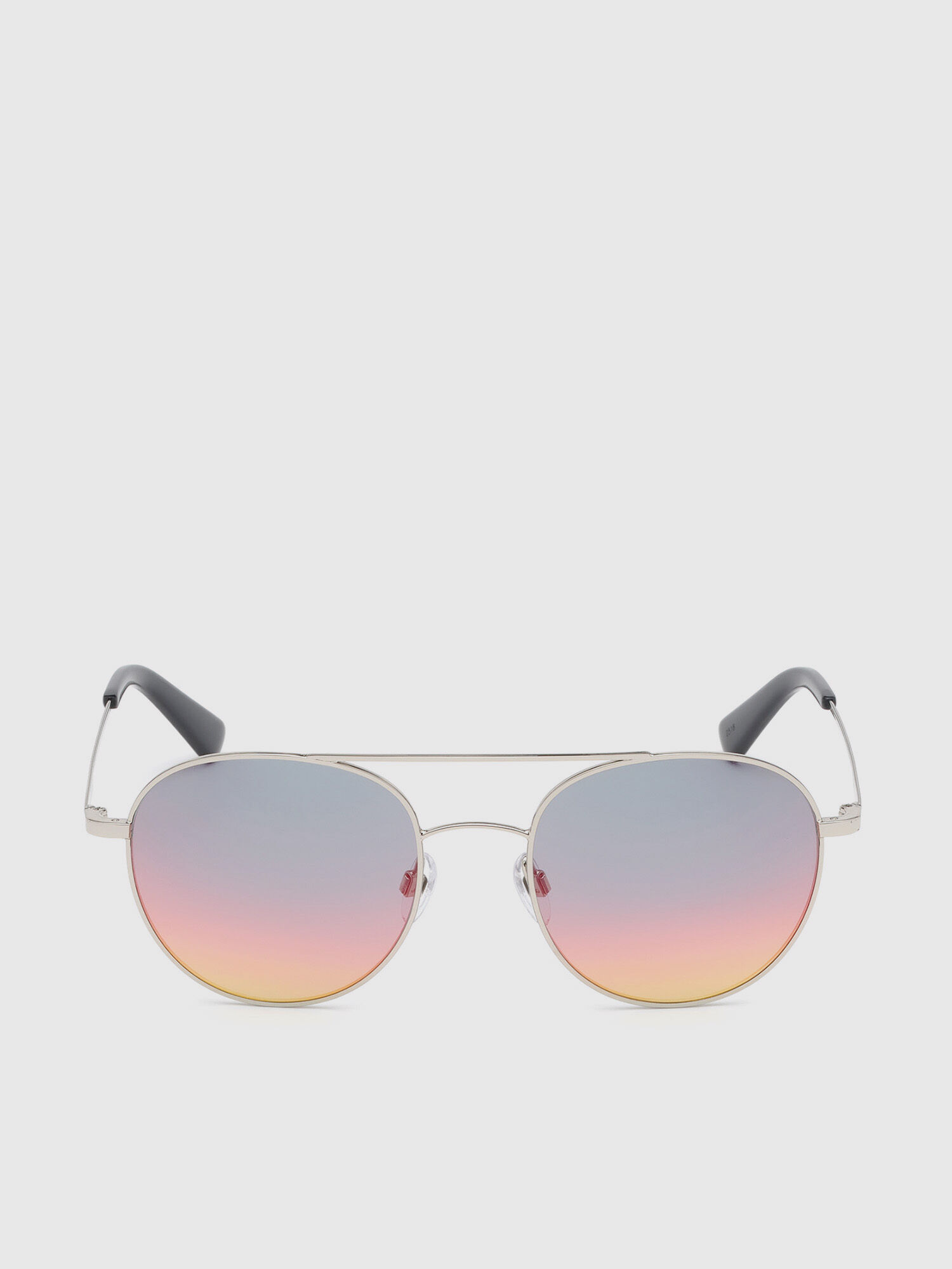 Diesel - DL0286, Unisex's Rounded sunglasses in metal in Silver - 1