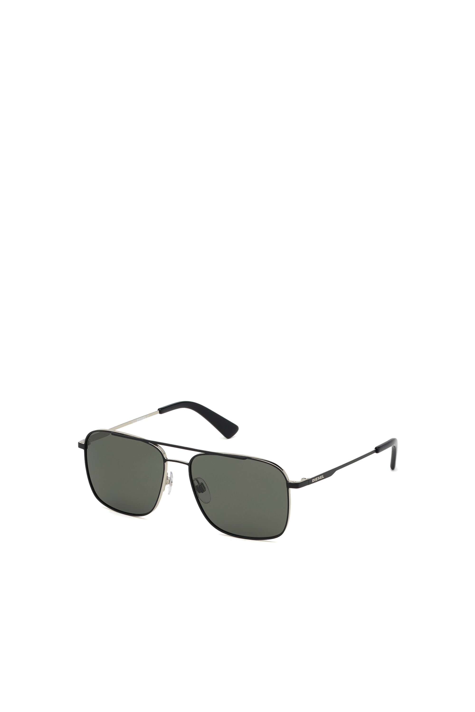 Diesel - DL0295, Man's Navigator sunglasses in metal in Black - 2