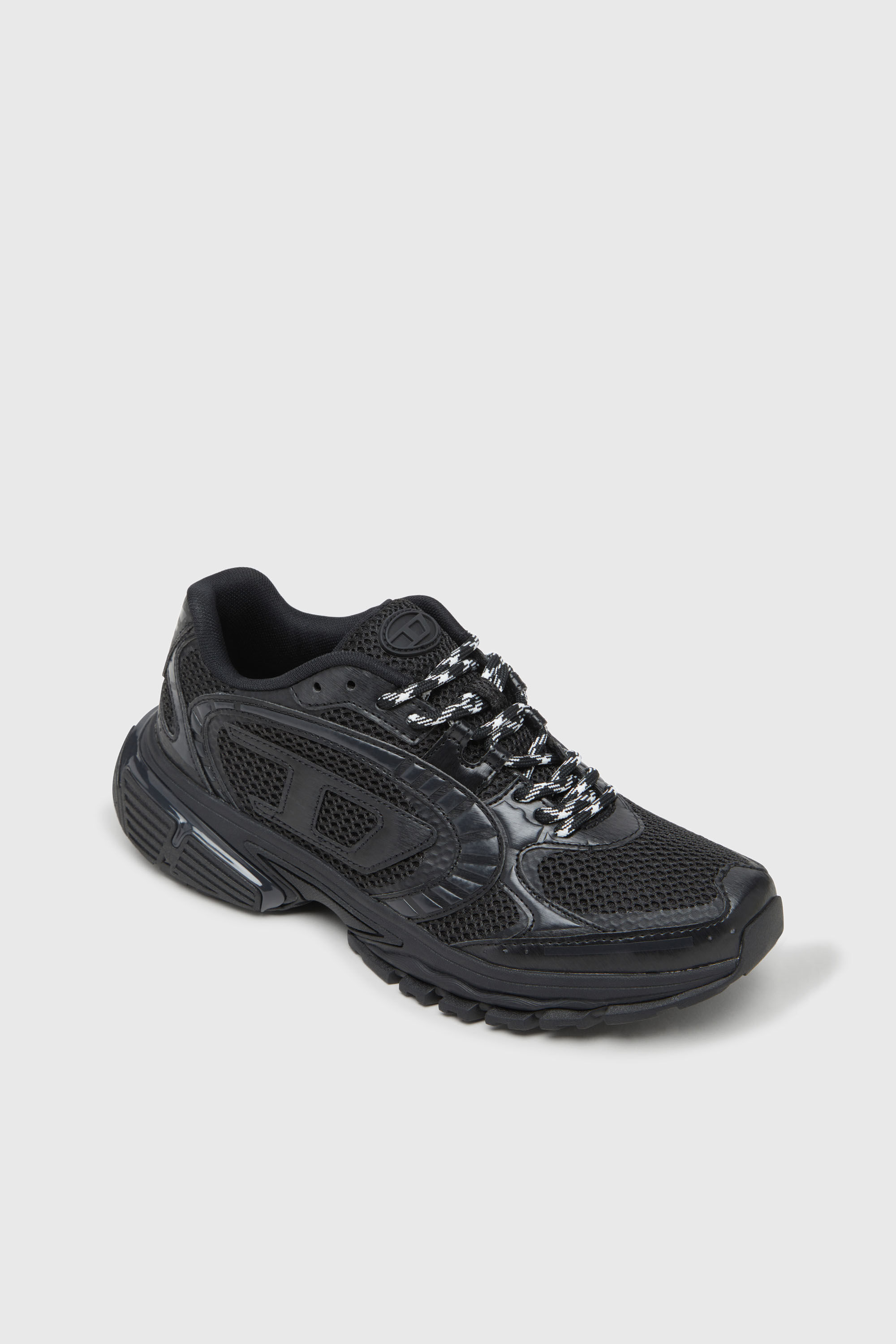 Diesel - S-PRO-V-DENSE LOW W, S-Pro-V-Dense-Zapatillas de malla monocrom&aacute;tica con logotipo Oval D Mujer in Negro - 6