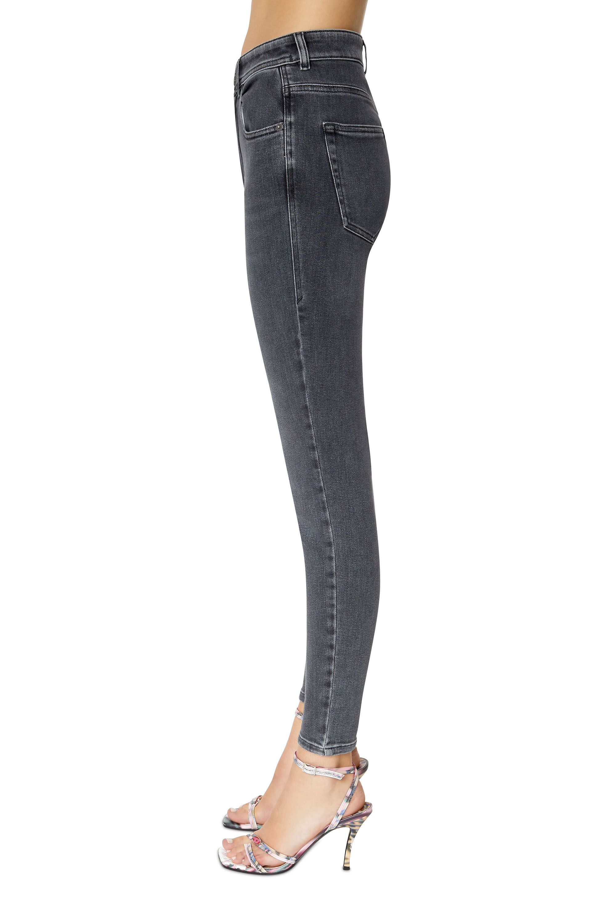 Diesel - Woman's Skinny Jeans 1984 Slandy-High 09D61, Black/Dark grey - 4