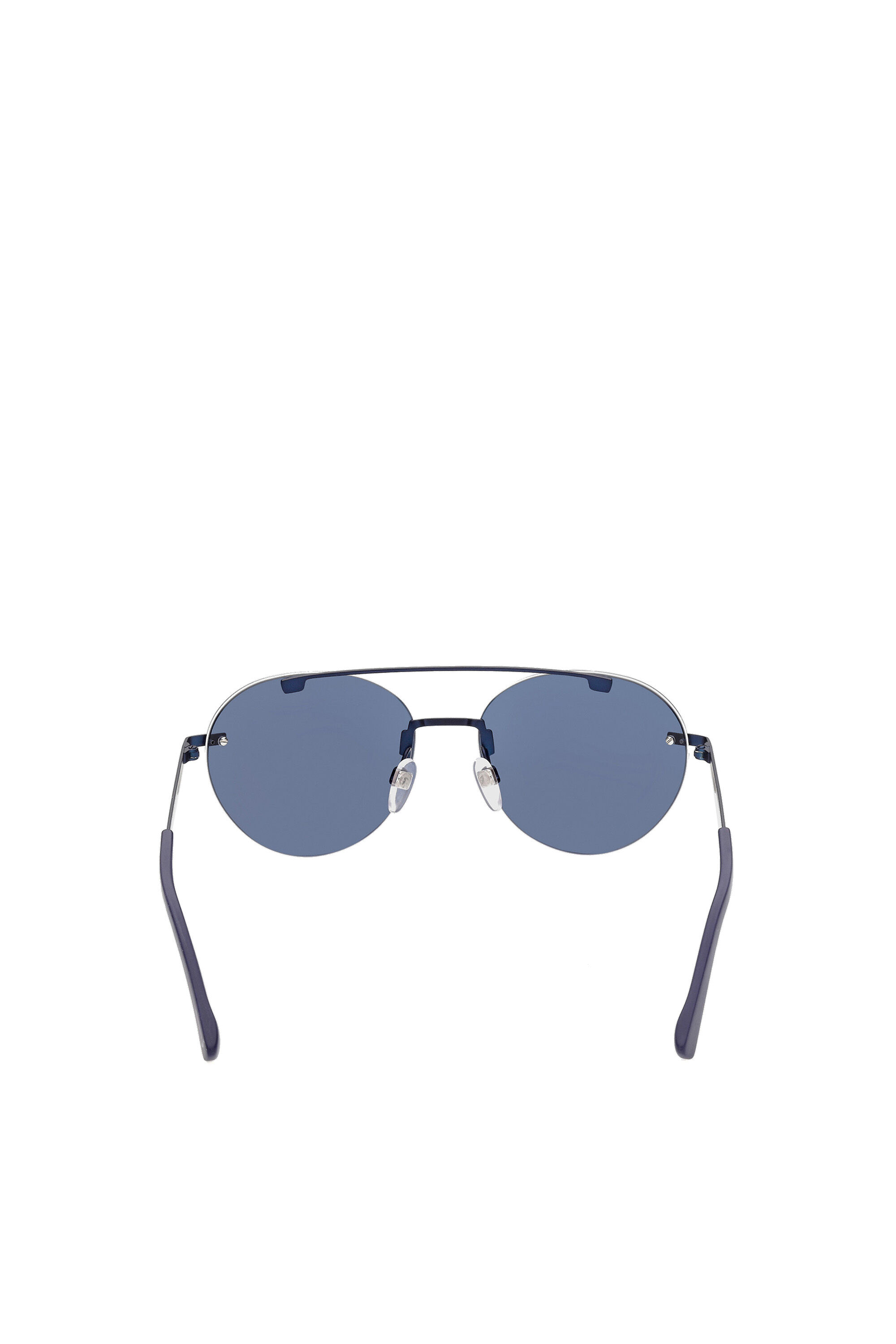 Diesel - DL0351, Unisex's Round sunglasses with lightweight metal construction in Blue - 3