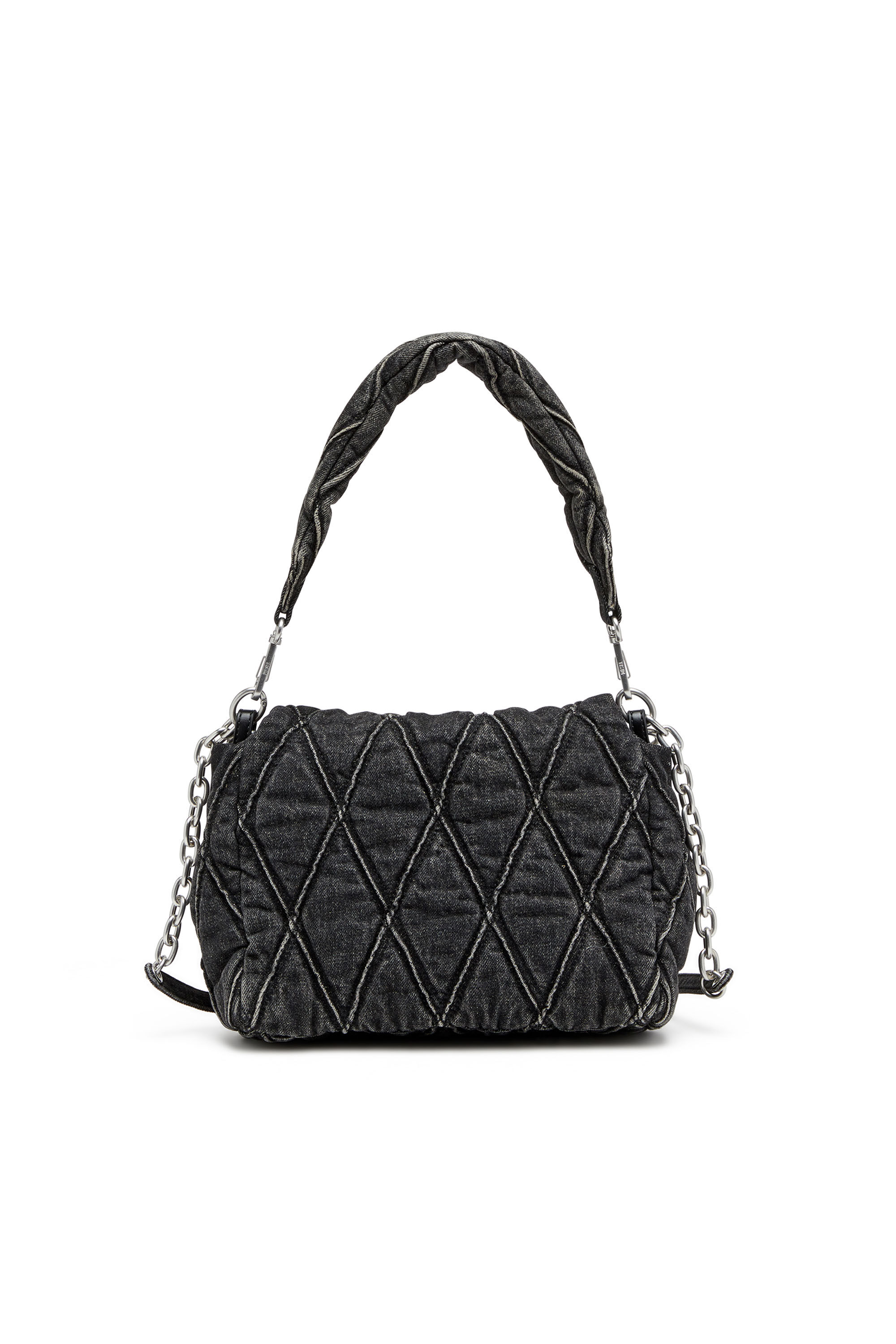 バッグ DIESEL Charm-D Shoulder M BLACK Women's Charm-D M-Shoulder bag in quilted nylon | Black | Diesel