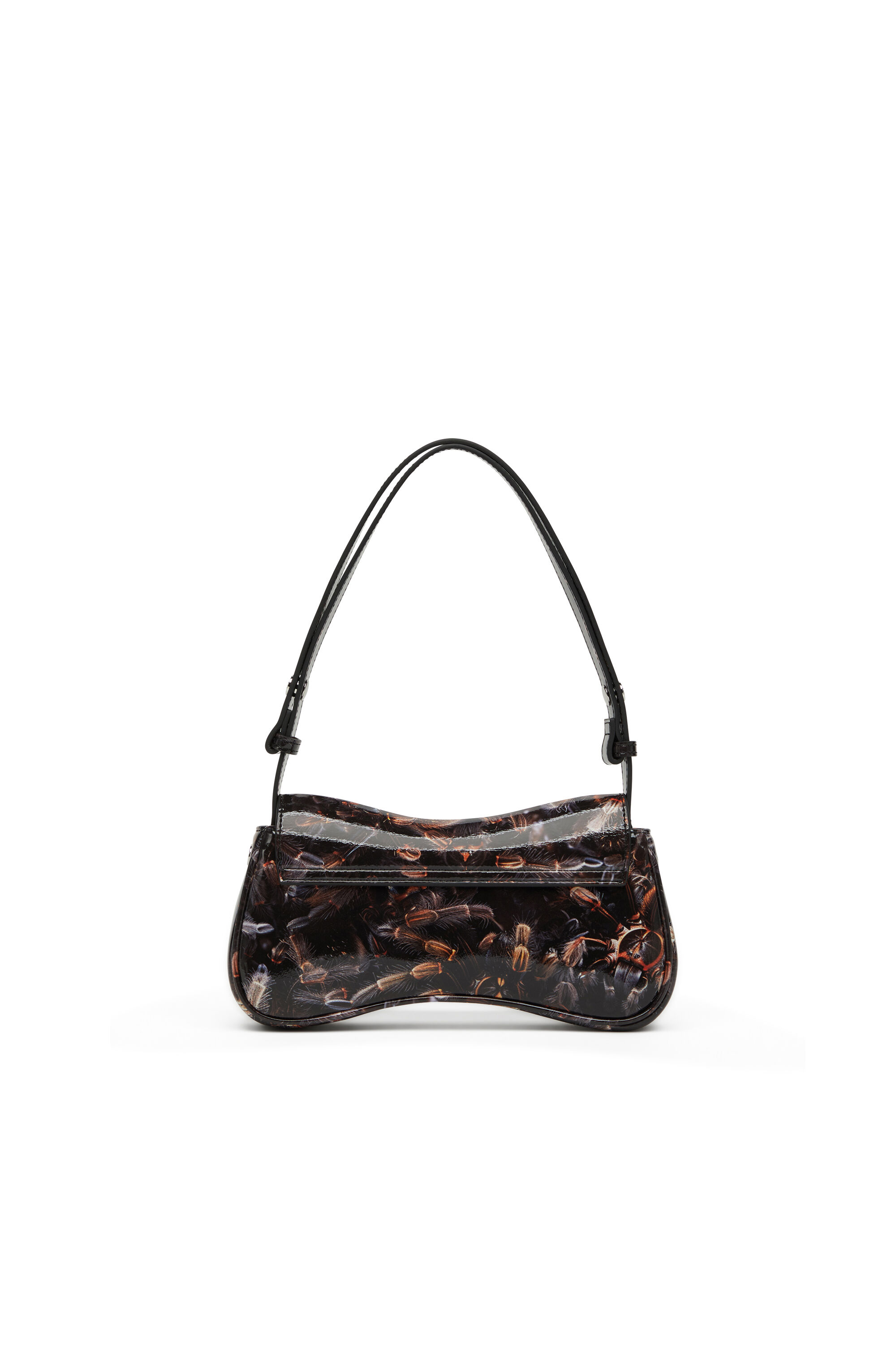 Diesel - PLAY CLUTCH, Female's Play-Glossy clutch with print in Black/Brown - 3