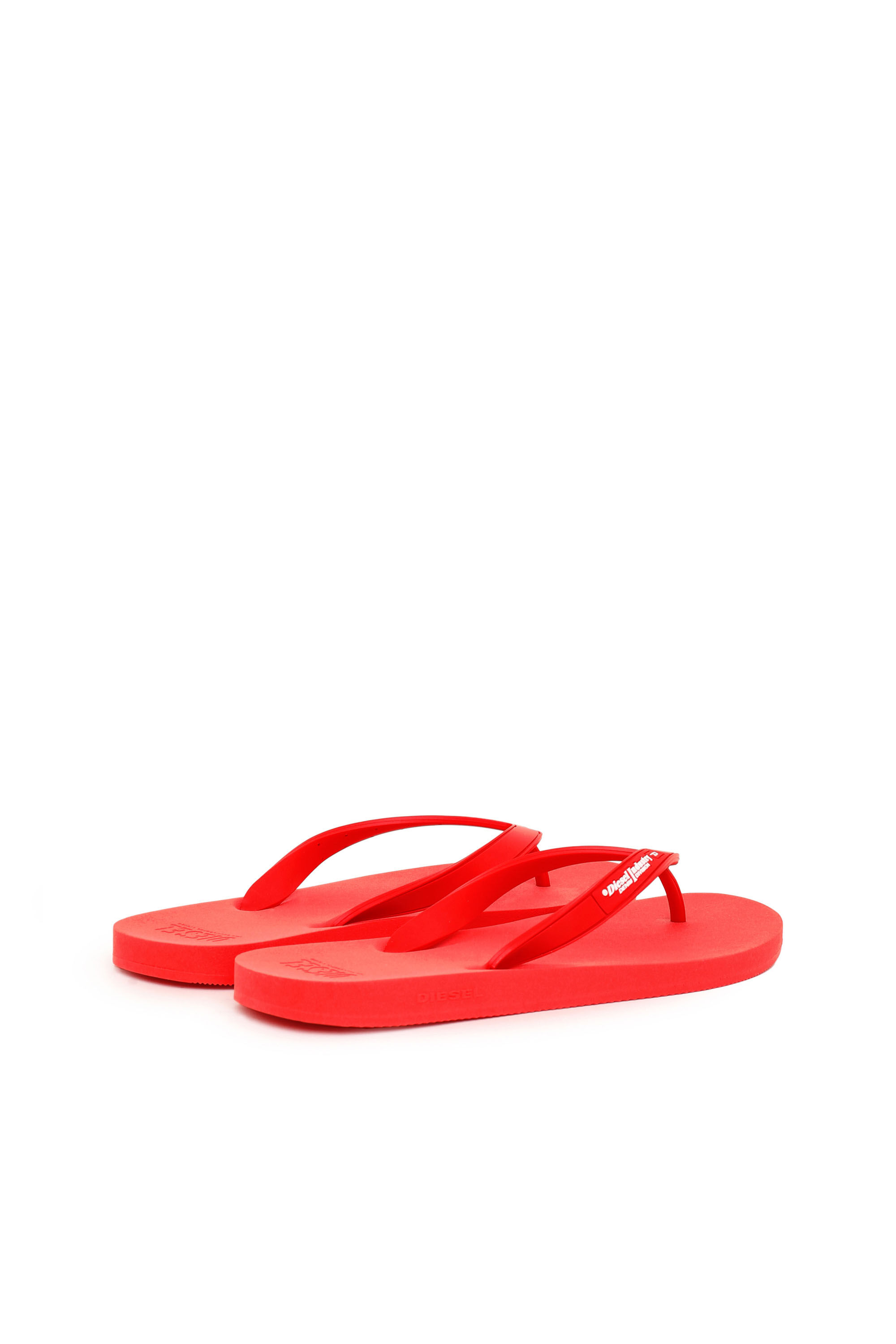 Diesel - SA-KAUAY NL, Male's Sa-Kauay Nl - Flip flops with logo straps in Red - 3