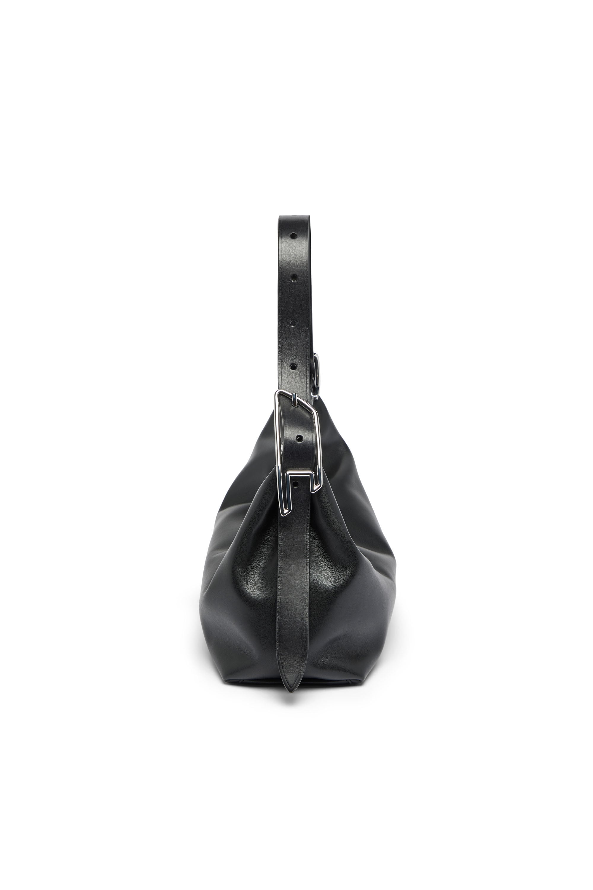 Diesel - D-LINE HOBO S, D-Line-Sac &agrave; bandouli&egrave;re en cuir Femme in Noir - 5