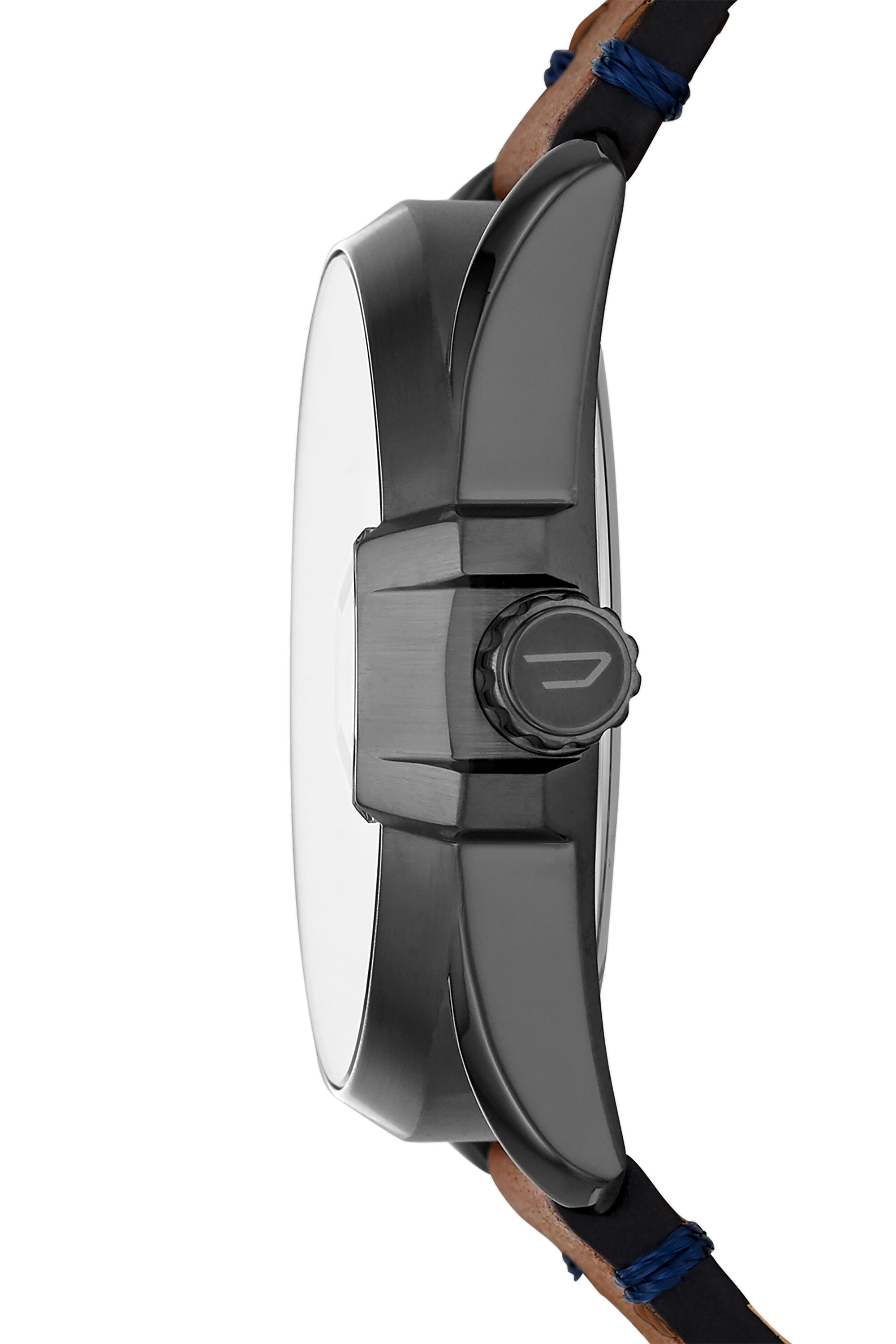Diesel - DZ1903, Montre MS9 à trois aiguilles en cuir marron Homme in Marron - 3