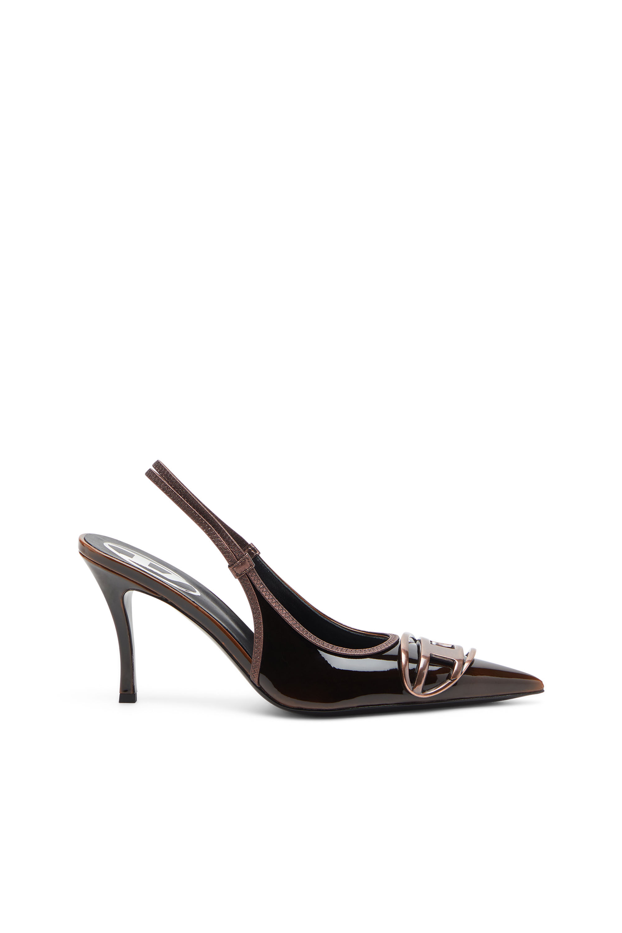Women's D-Venus-Patent slingback pumps with dégradé effect