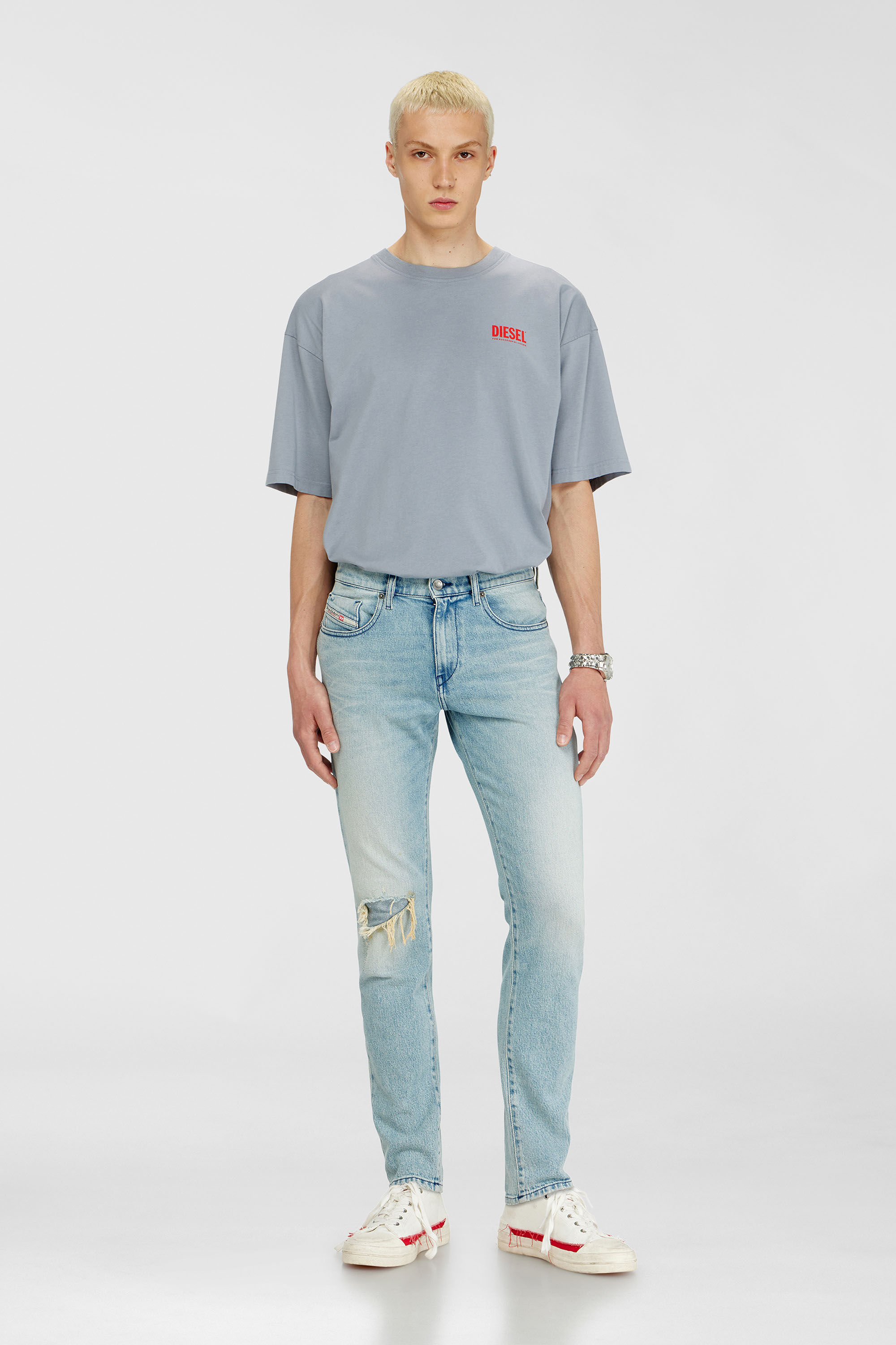 Diesel - Man's Slim Jeans 2019 D-Strukt 09Q10, Light Blue - 1