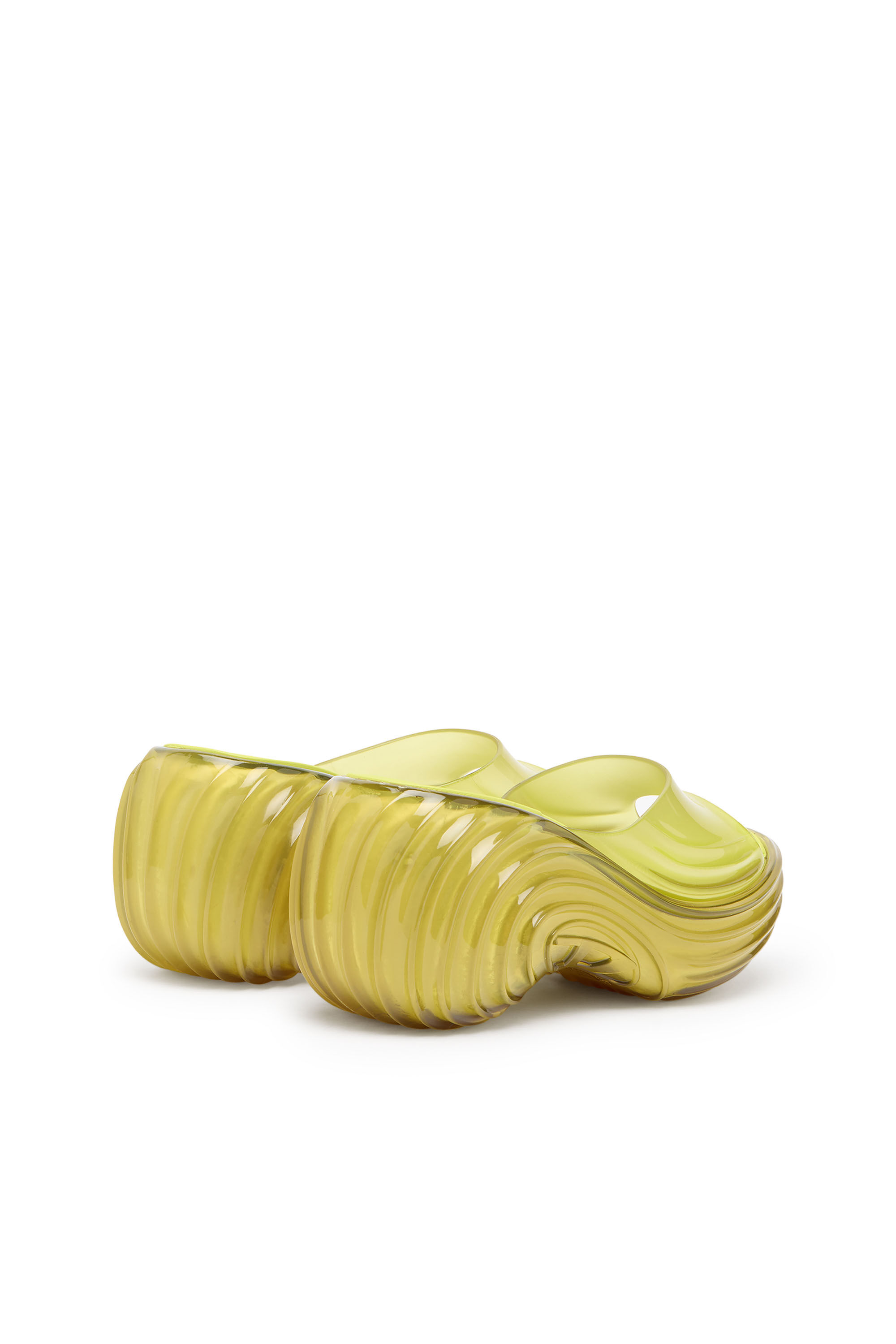 Women's Platform mule in Melflex® | Yellow | Diesel