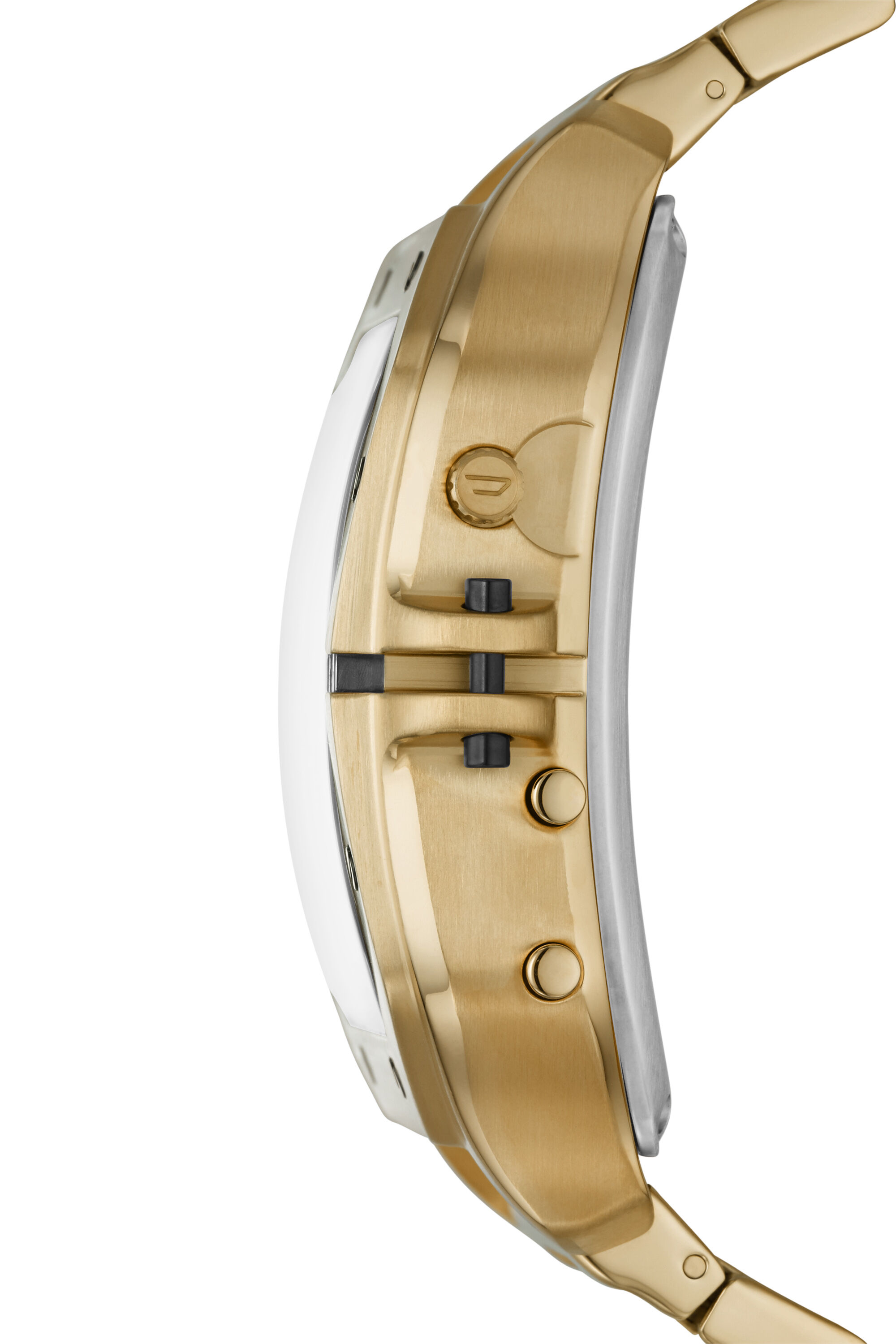 DZ7454 Man: Clasher Ana-Digi gold-tone stainless steel watch
