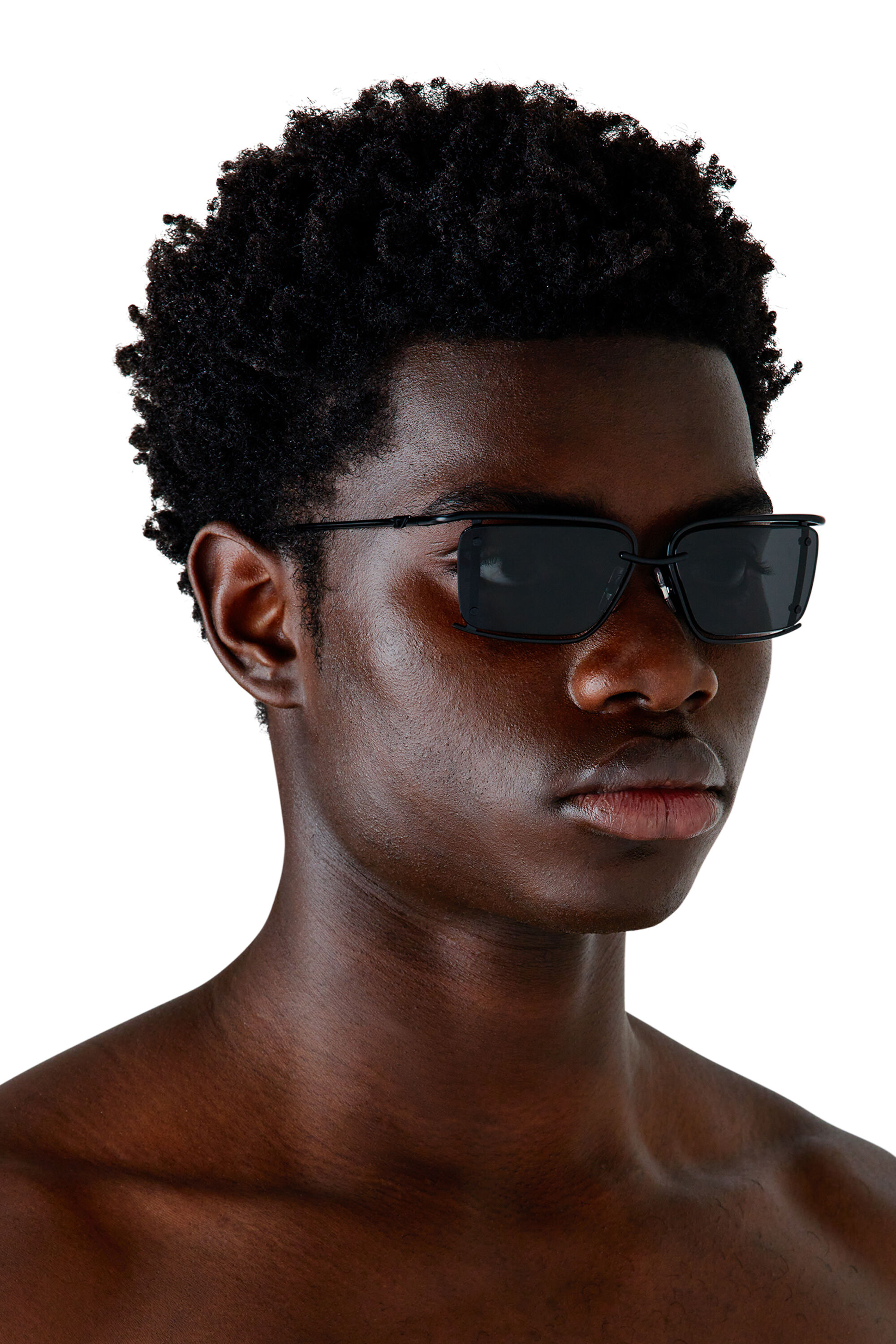 Diesel - 0DL1002, Unisex's Rectangle sunglasses in Black - 4