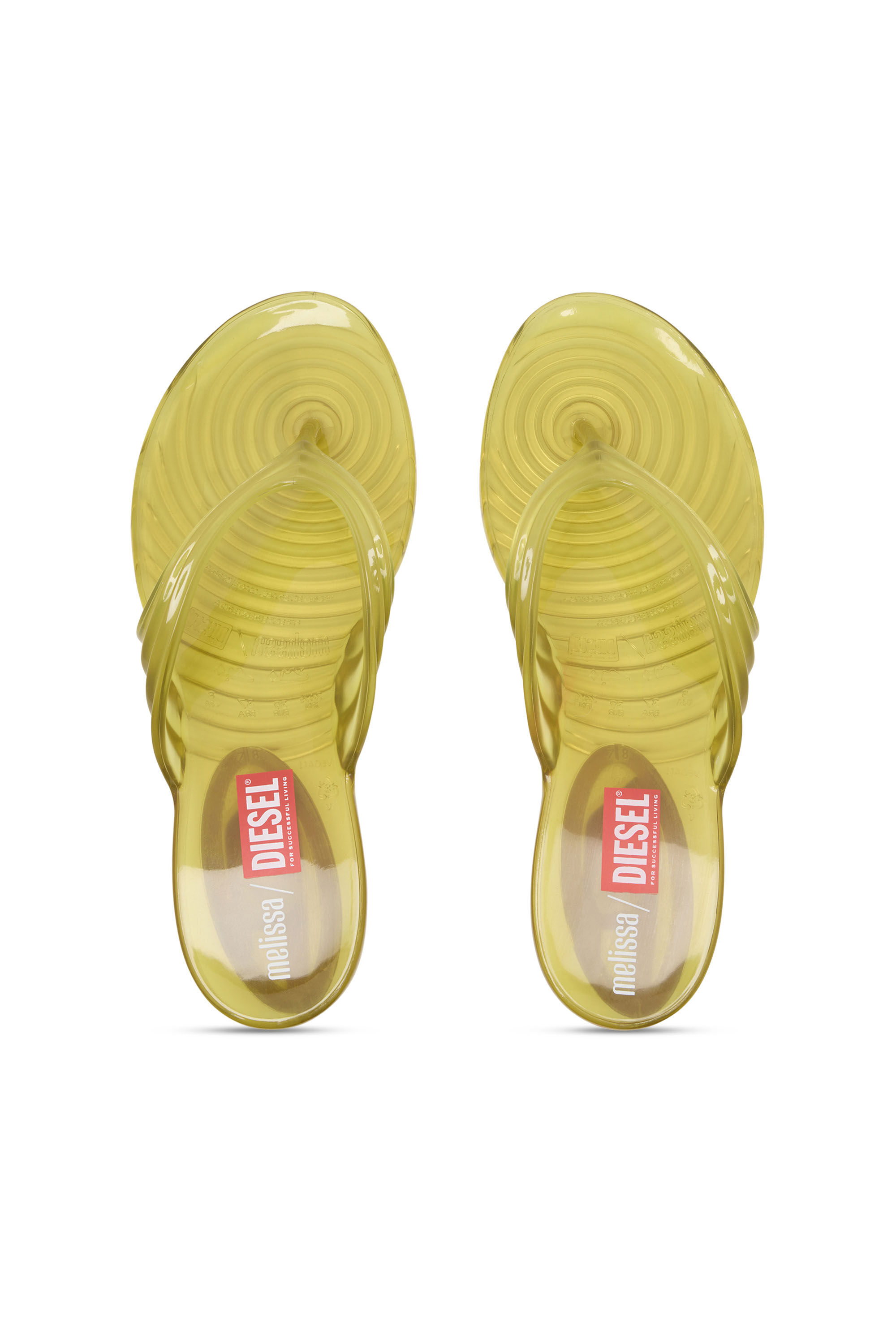 Diesel - MELISSA QUANTUM THONG, Female's Sculptural flip-flops in Melflex&reg; in Yellow - 4