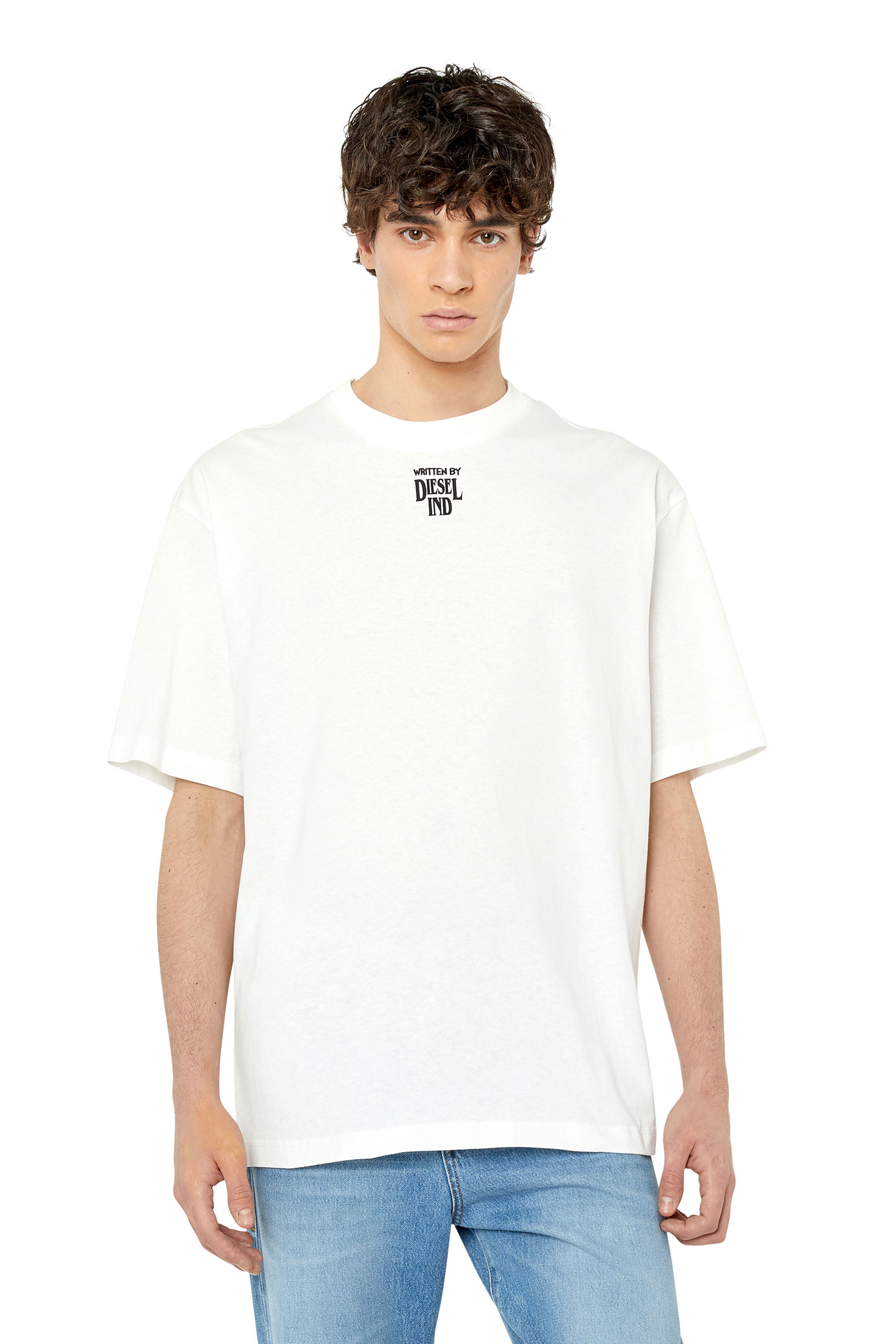 Diesel - T-WASH-G3, T-shirt oversize avec imprimé bidon d'essence Homme in Blanc - 3