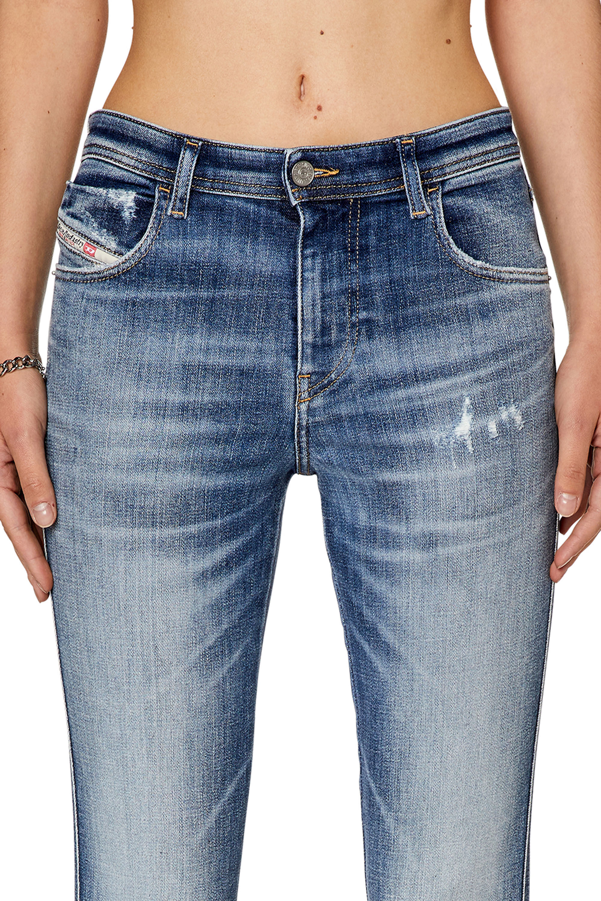 Diesel - Skinny Jeans 2015 Babhila 09G35 Femme, Bleu moyen - Image 4