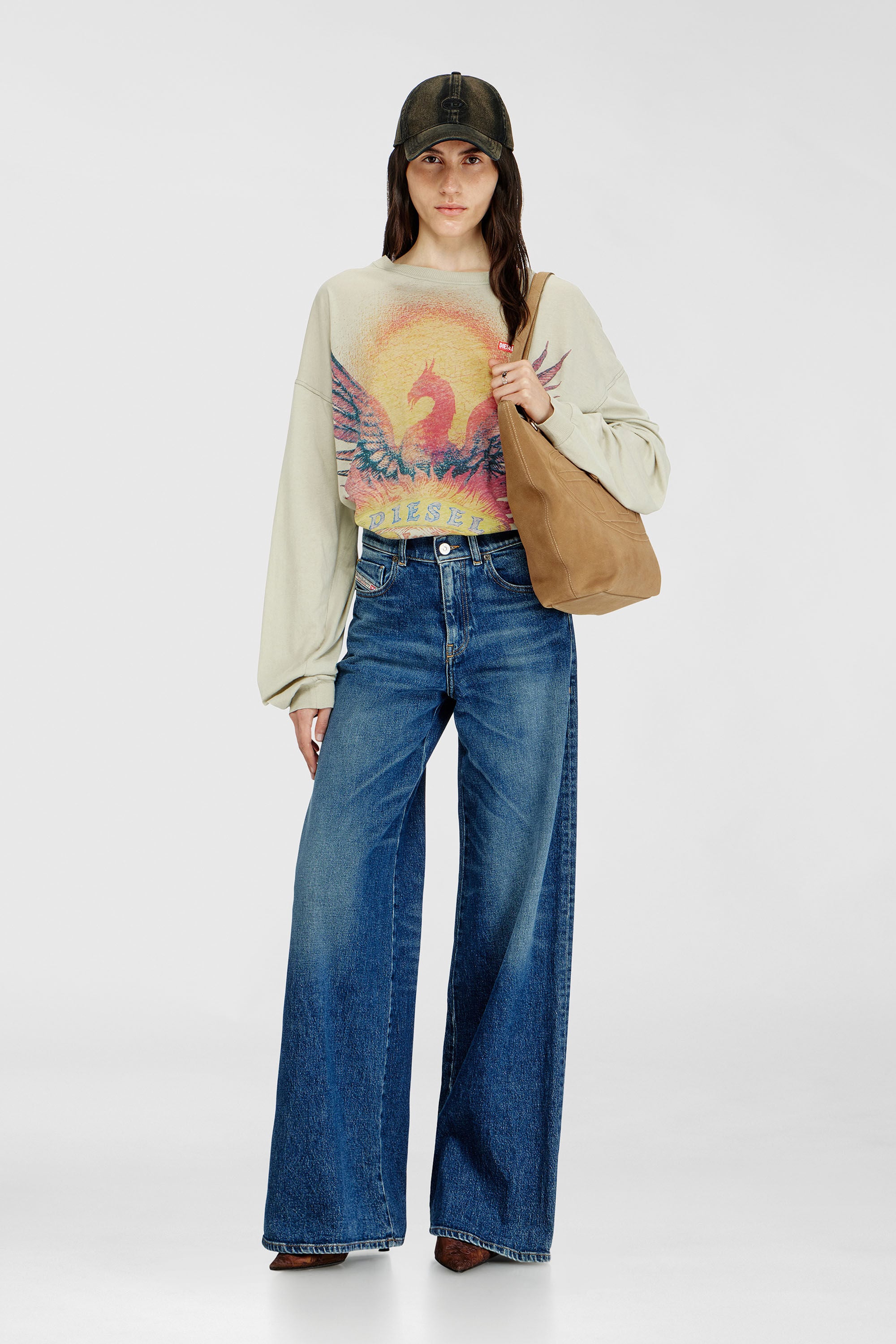 Women's Flare Jeans | Regular Waist 1978 D-Akemi | Medium blue