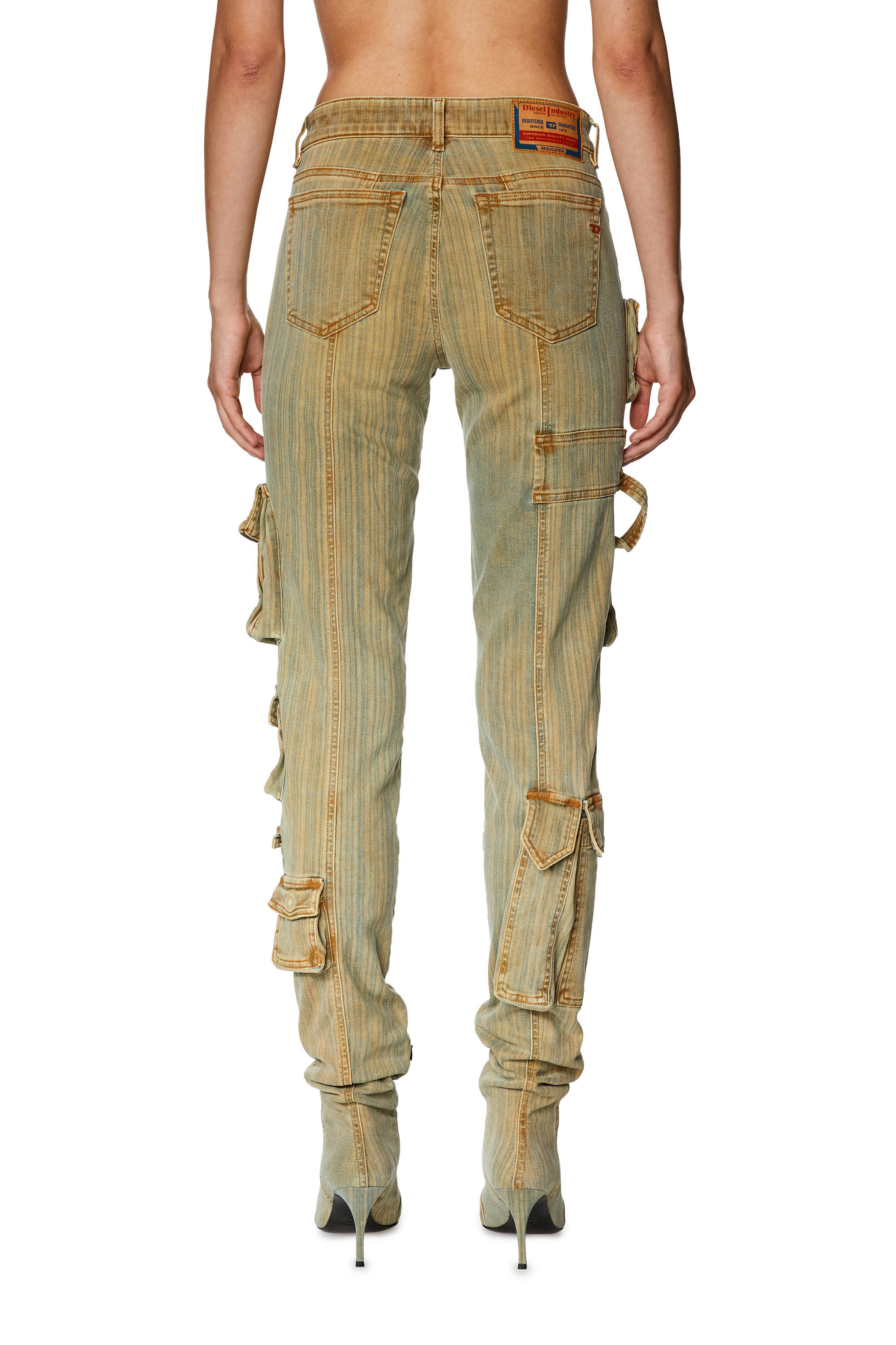 Diesel - Skinny Jeans 1984 Slandy-High 068JR Femme, Bleu/Beige - Image 5