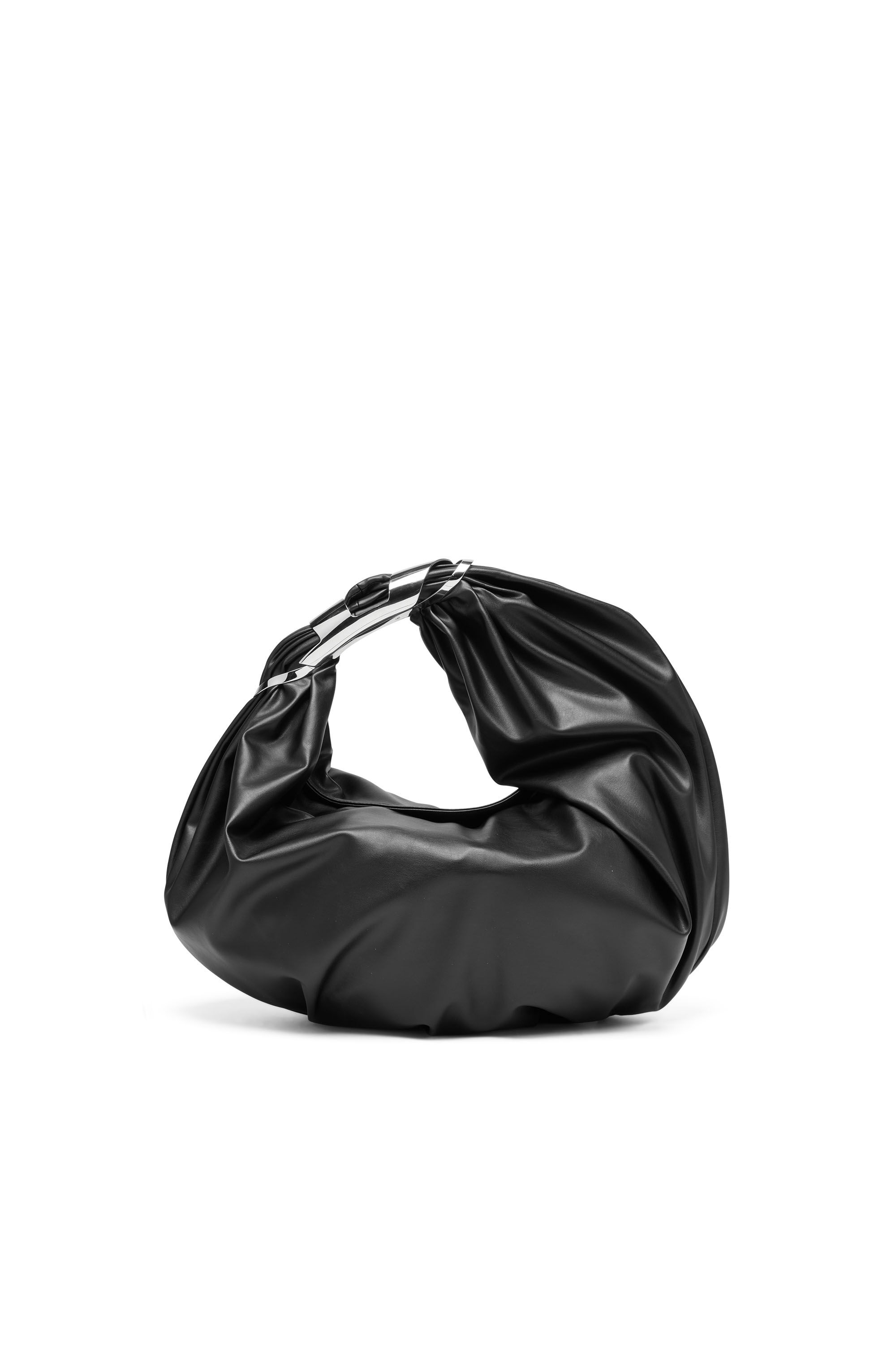 Diesel - GRAB-D HOBO M, Female's Grab-D M-Embellished hobo bag in stretch PU in Black - 1