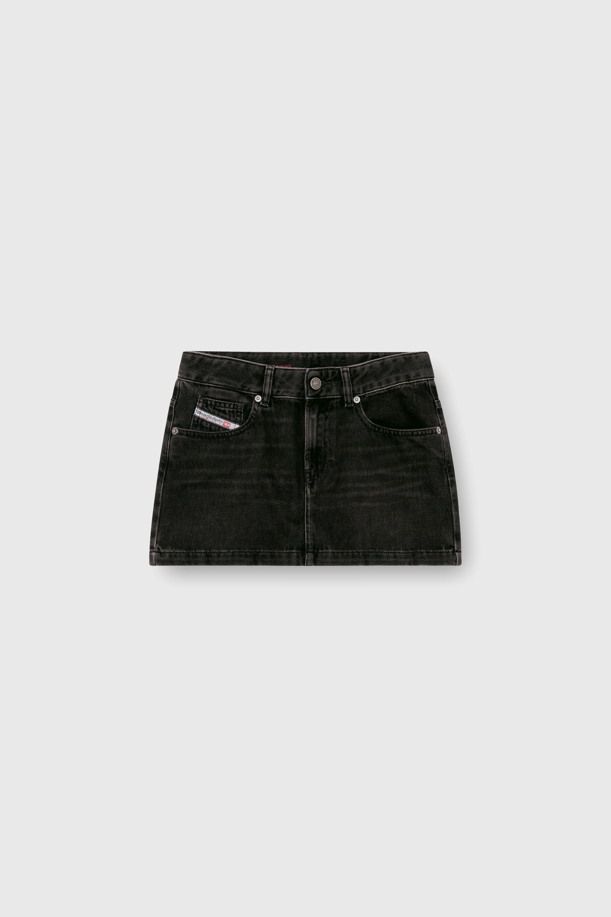 Women's Mini skirt in clean-wash denim | Black | Diesel {{Country}}
