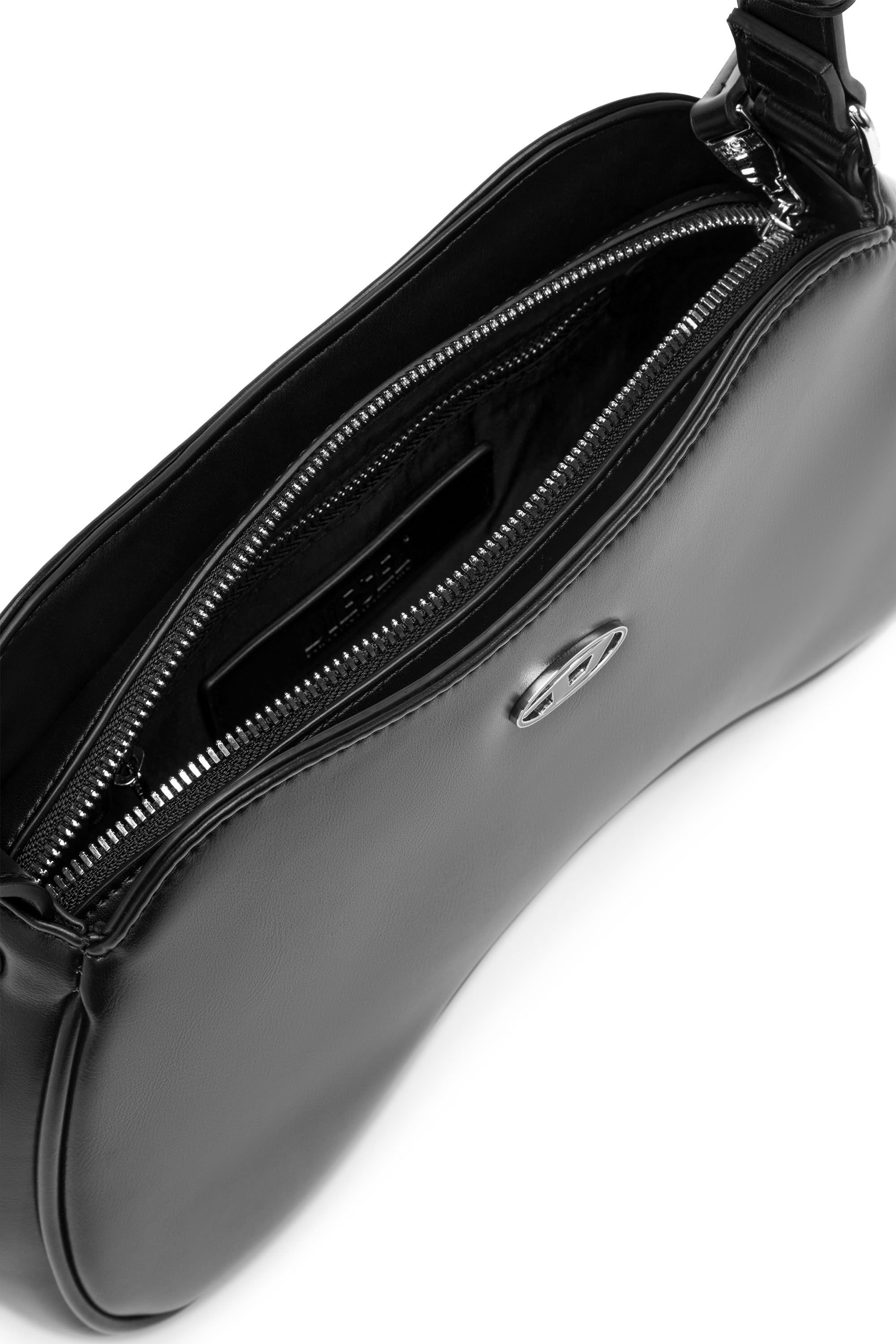 Diesel - PLAY SHOULDER, Female's Play-Shoulder bag in PU in Black/Silver - 2