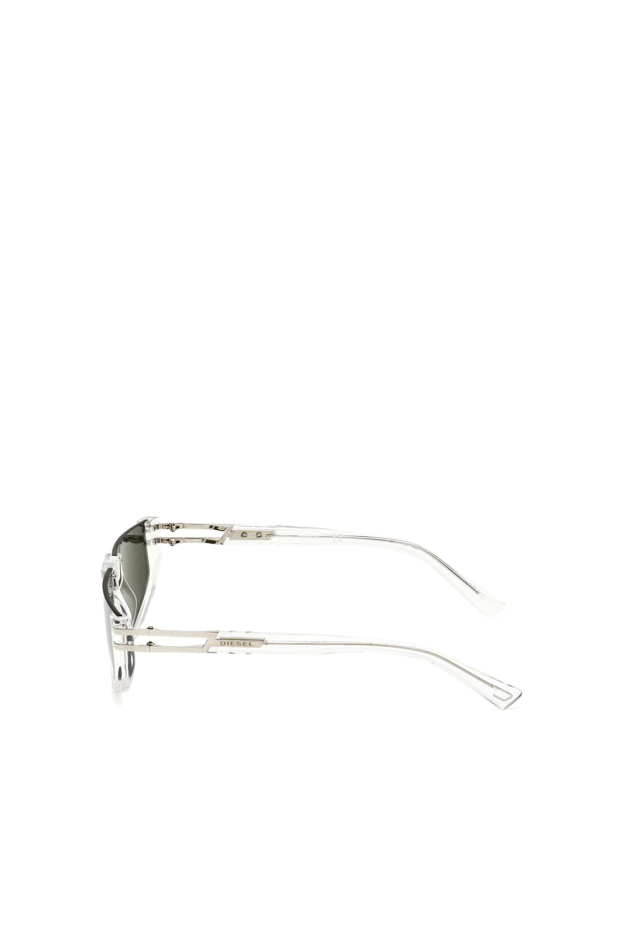 Diesel - DL0315, Male's Wraparound frame with mirror lenses in White - 3