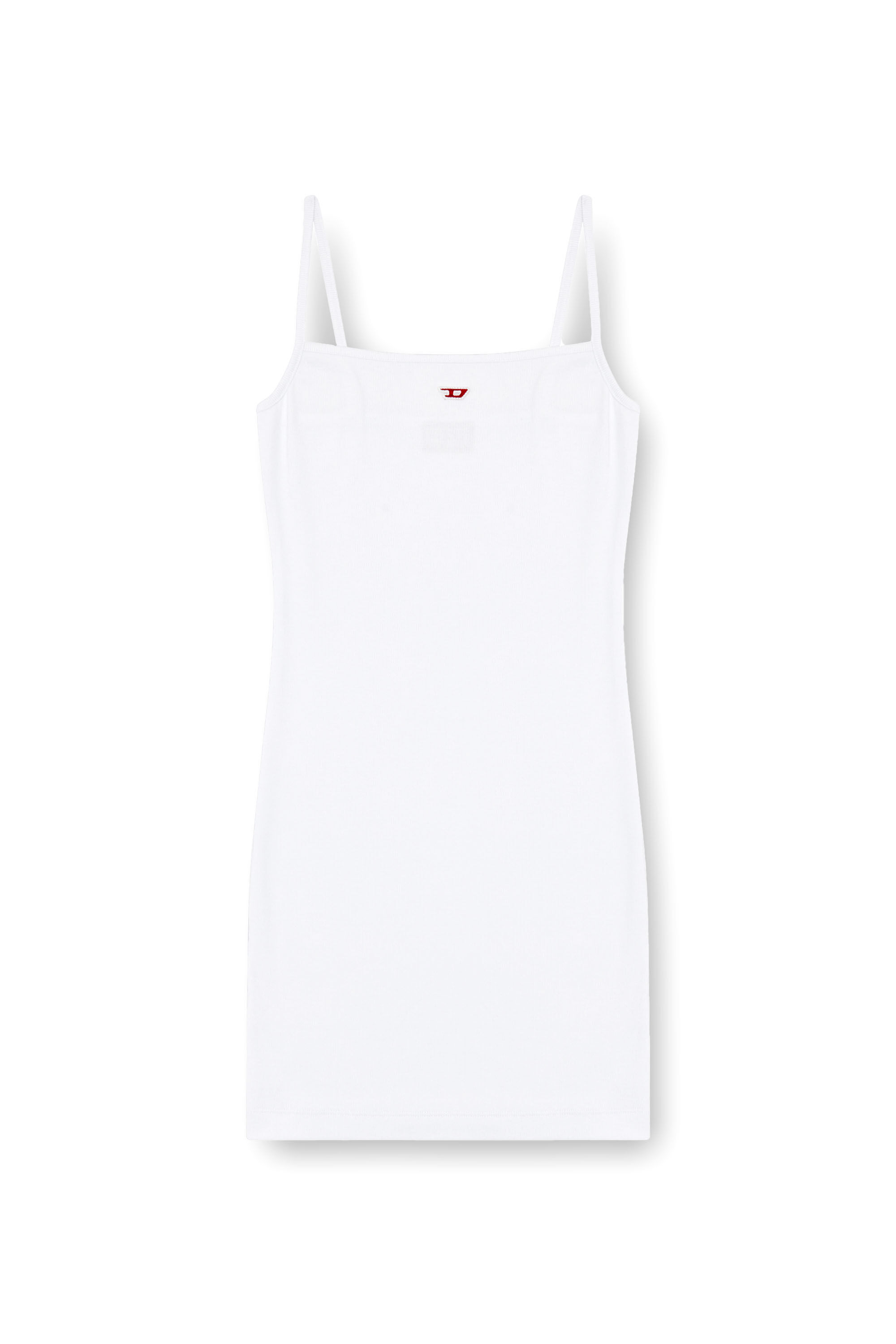 Diesel - D-HOPY-D, Robe nuisette courte avec logo D Femme in Blanc - 2