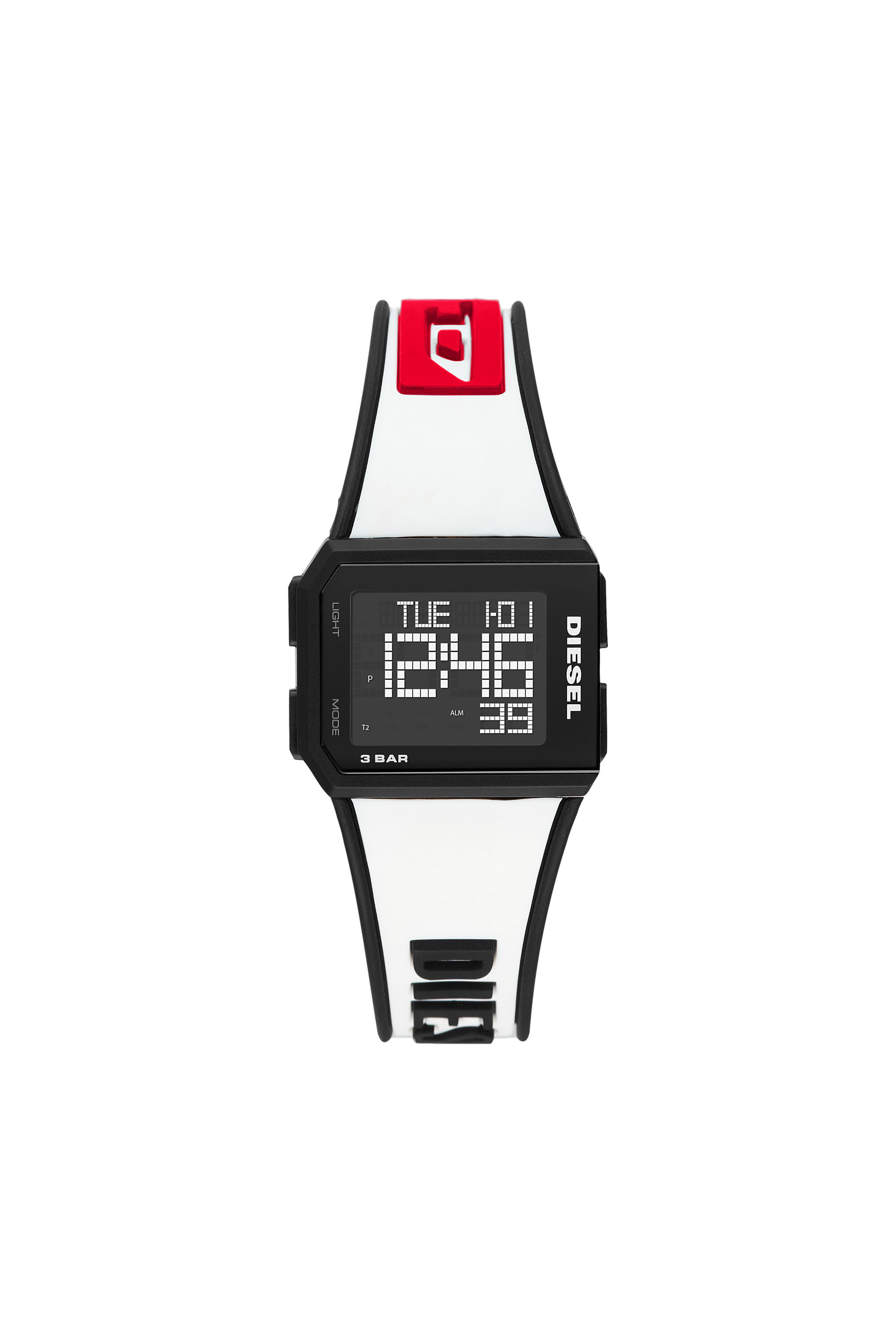 DZ1922 : Chopped Digital White Silicone Watch | Diesel {{Country}}