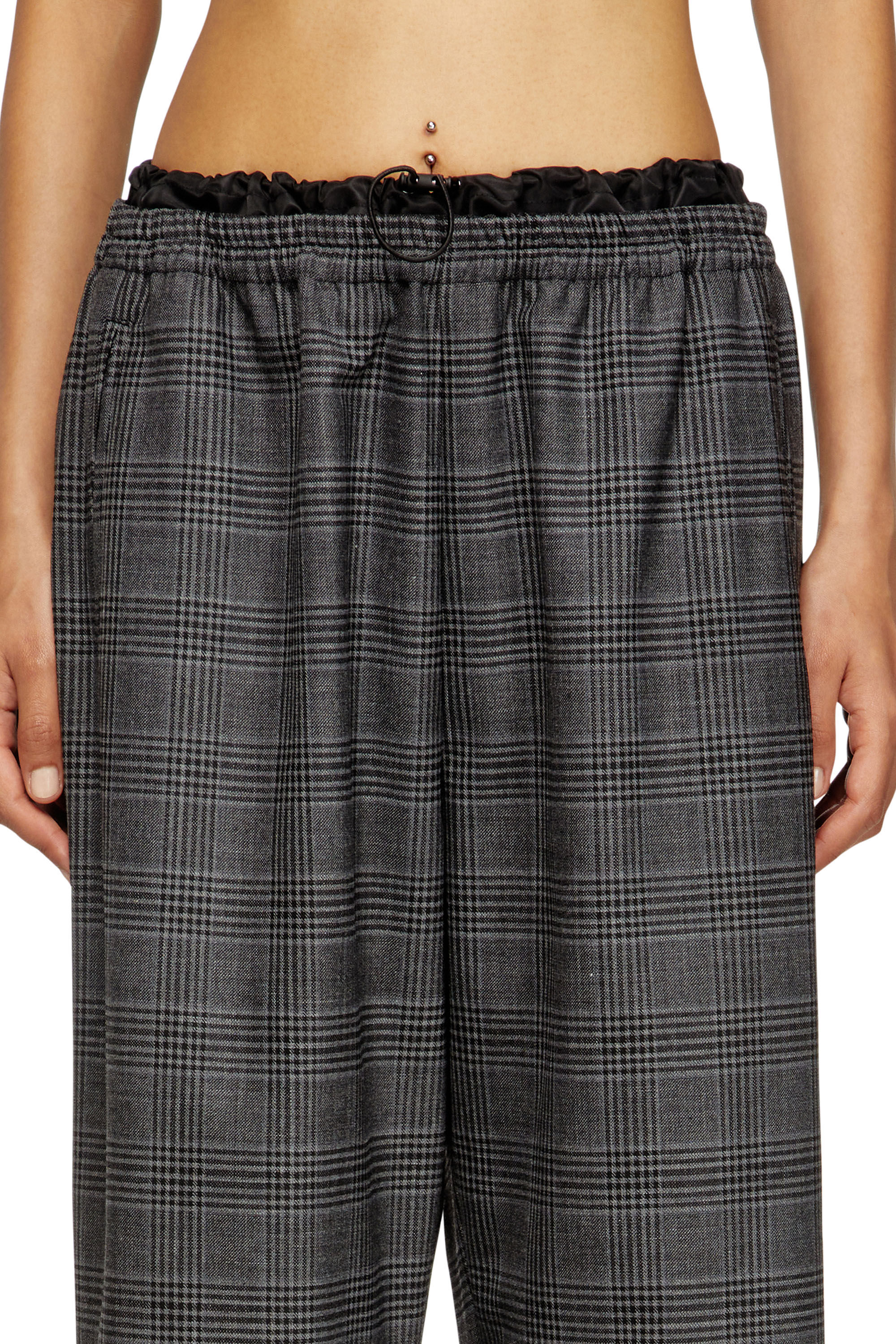Diesel - P-YRITE, Female's Wool pants with welt pockets in Black - 4