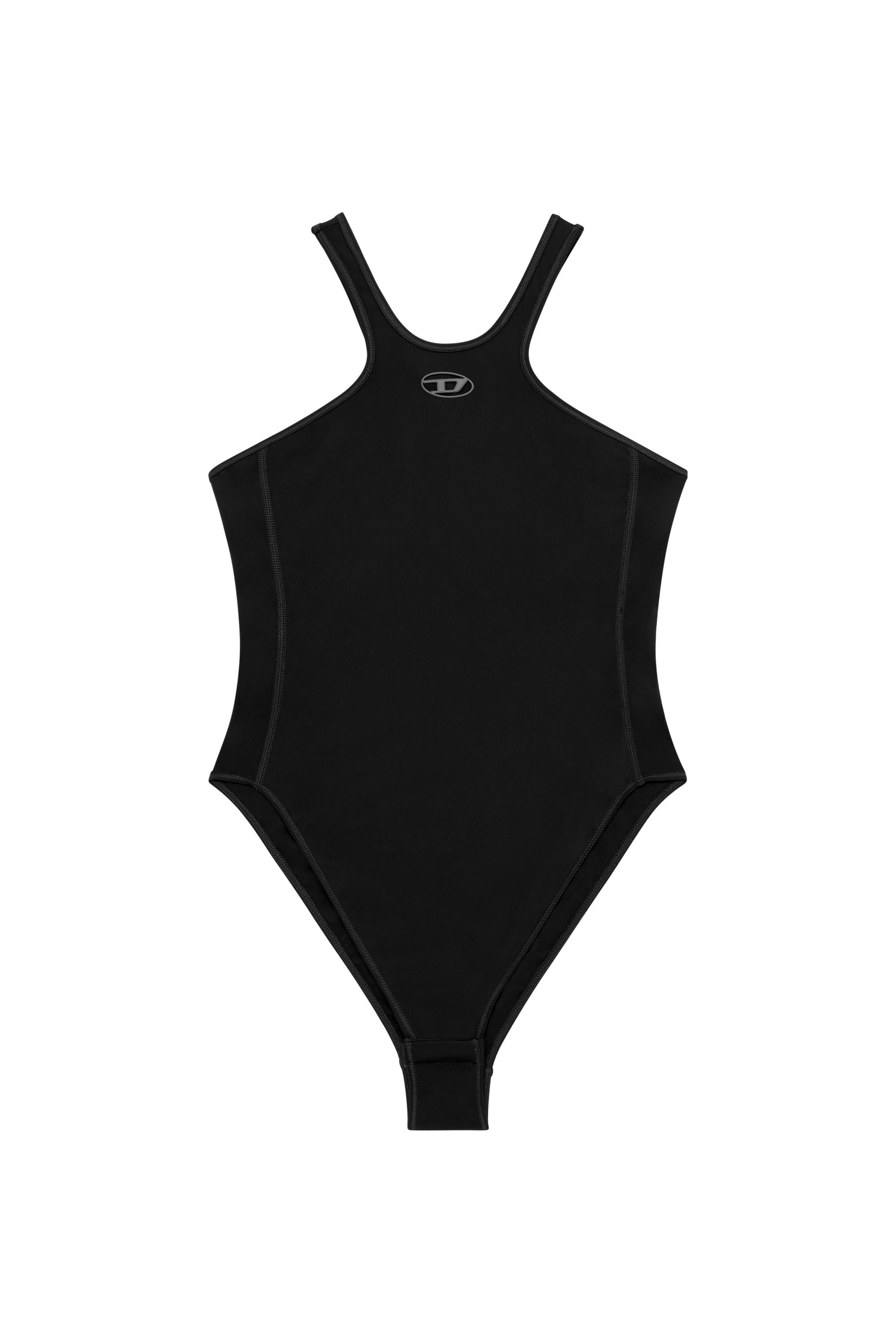 Diesel - CHRISTIE-UTLT, Female's Stretch bodysuit with Oval D detail in Black - 6
