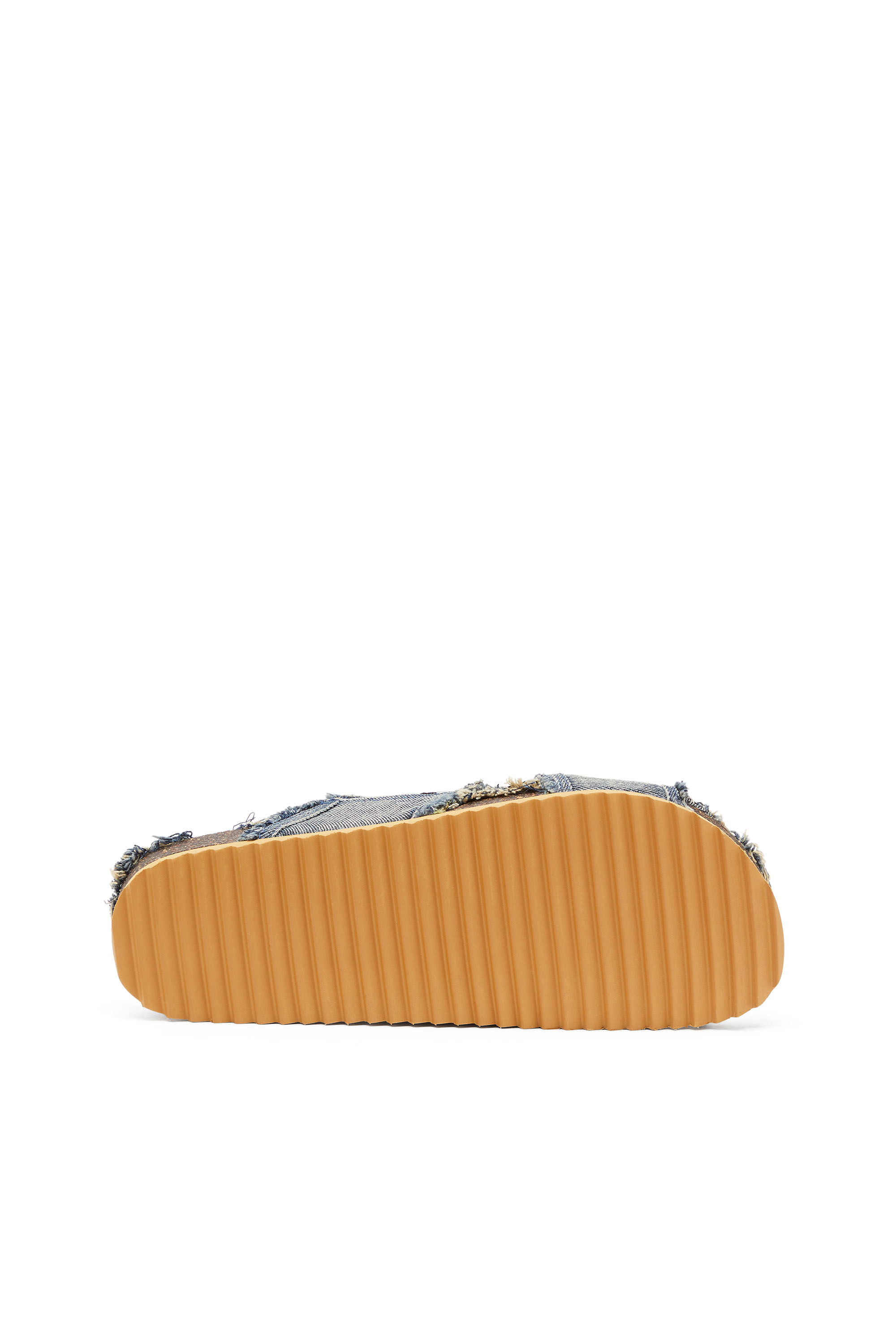 Men's D-Woodstock-Crossover slides in frayed denim | Blue | Diesel