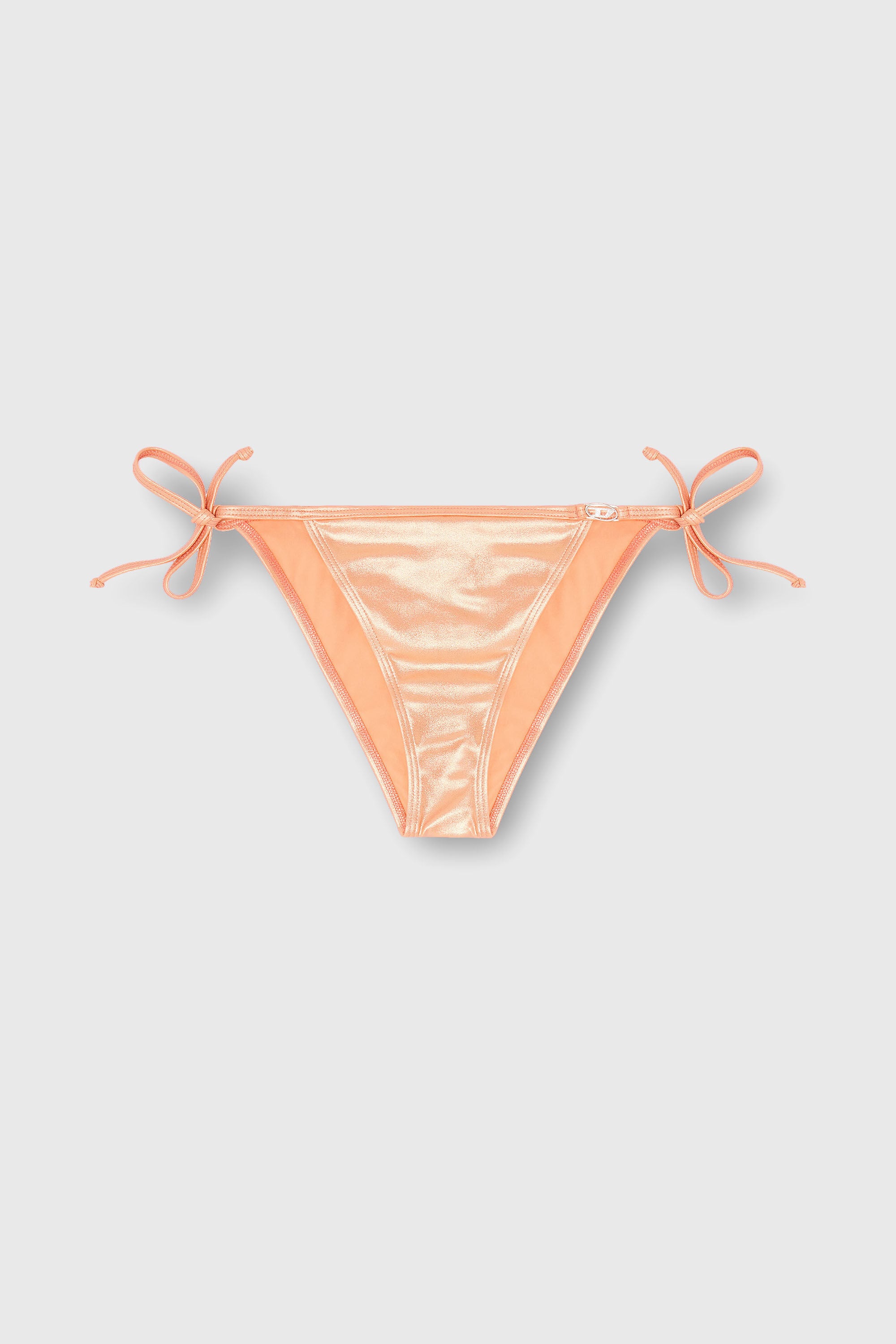 Diesel - BRIGITTES-DNM, Female's Side-tie bikini bottoms in shimmery fabric in Peach - 4