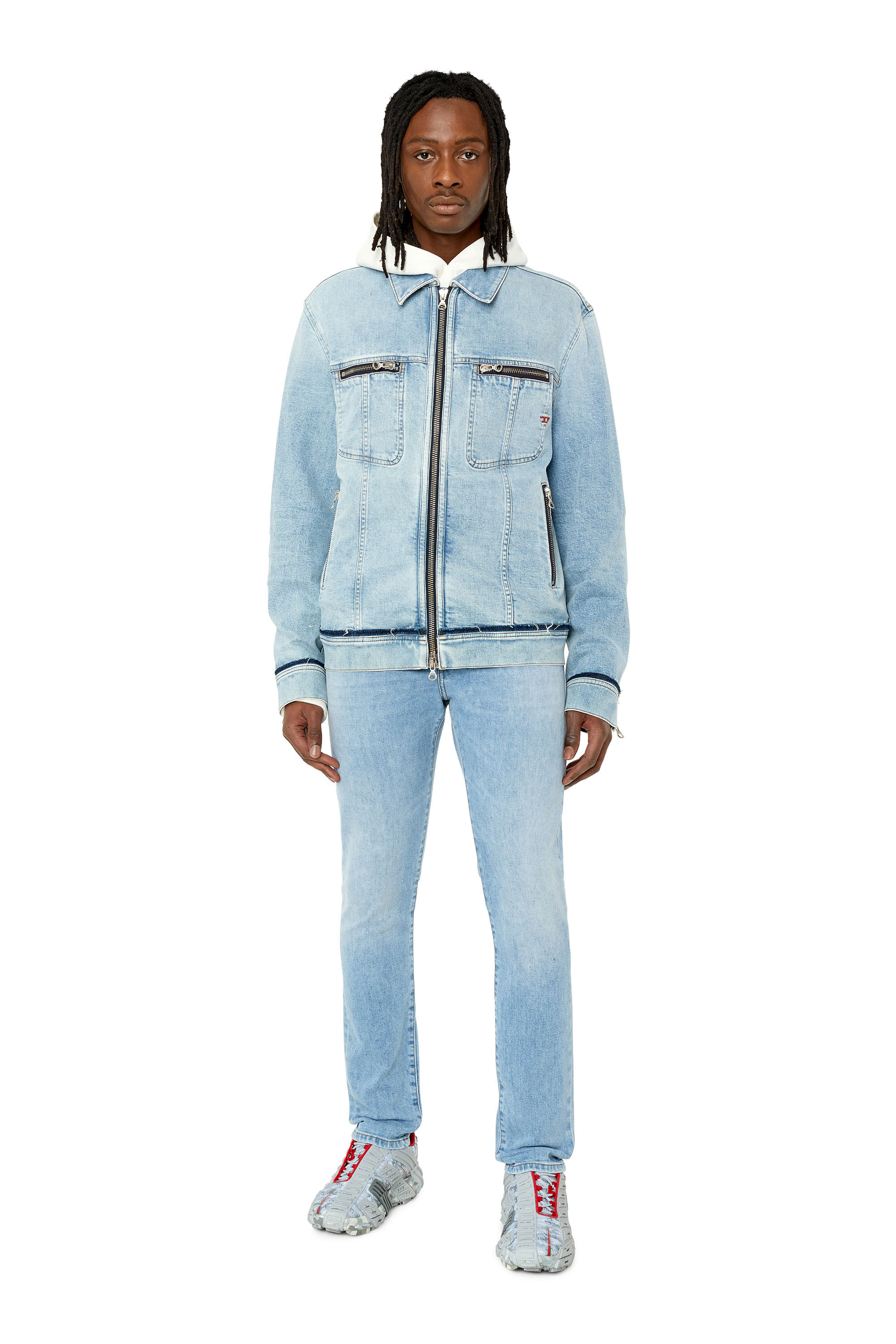 Diesel - Slim Jeans 2019 D-Strukt 09F41, Male's Slim Jeans - 2019 D-Strukt in Light Blue - 1