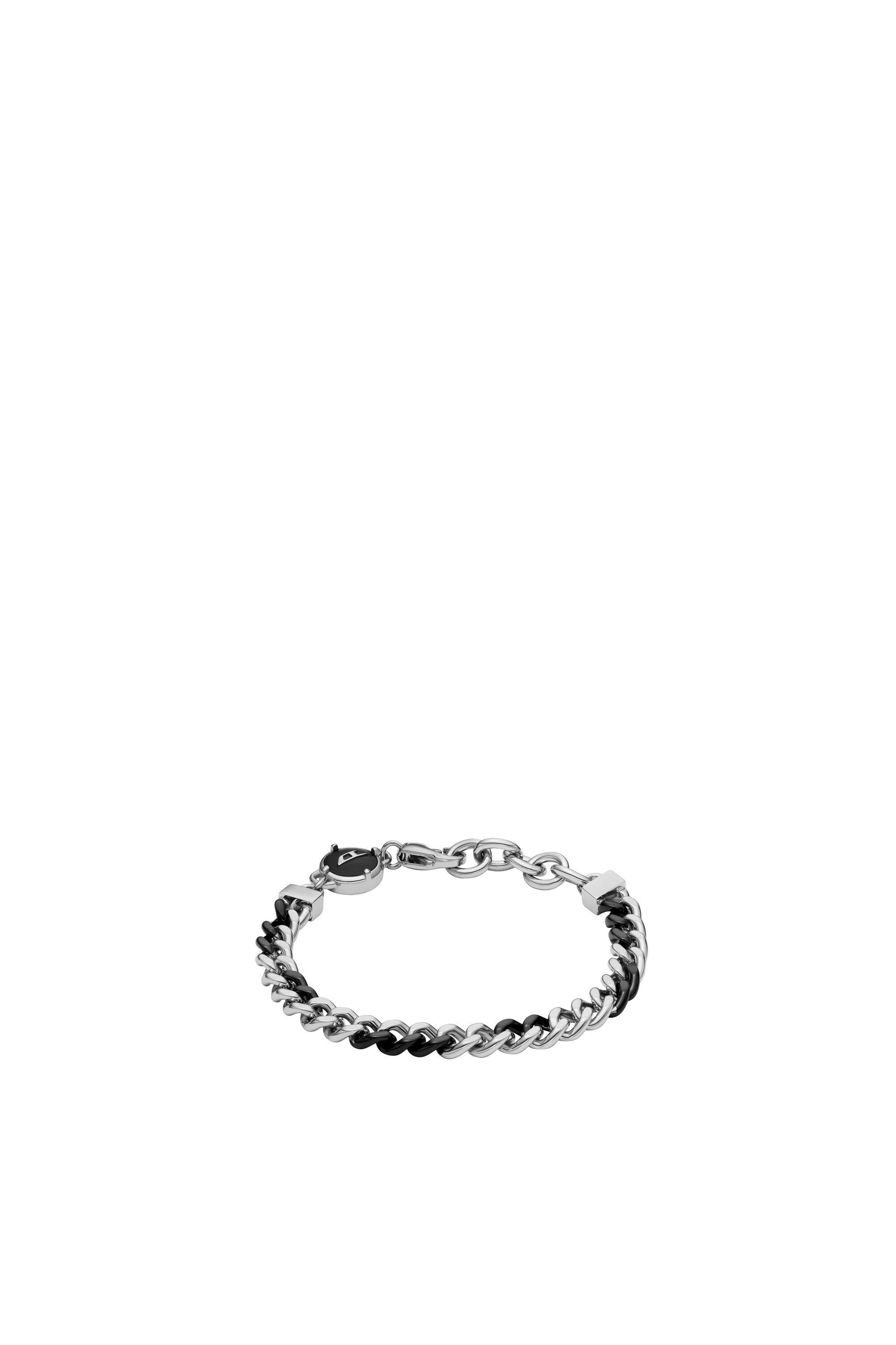 Diesel - DX1498, Bracelet chaîne en acier inoxydable bicolore Mixte in Gris argenté - 1