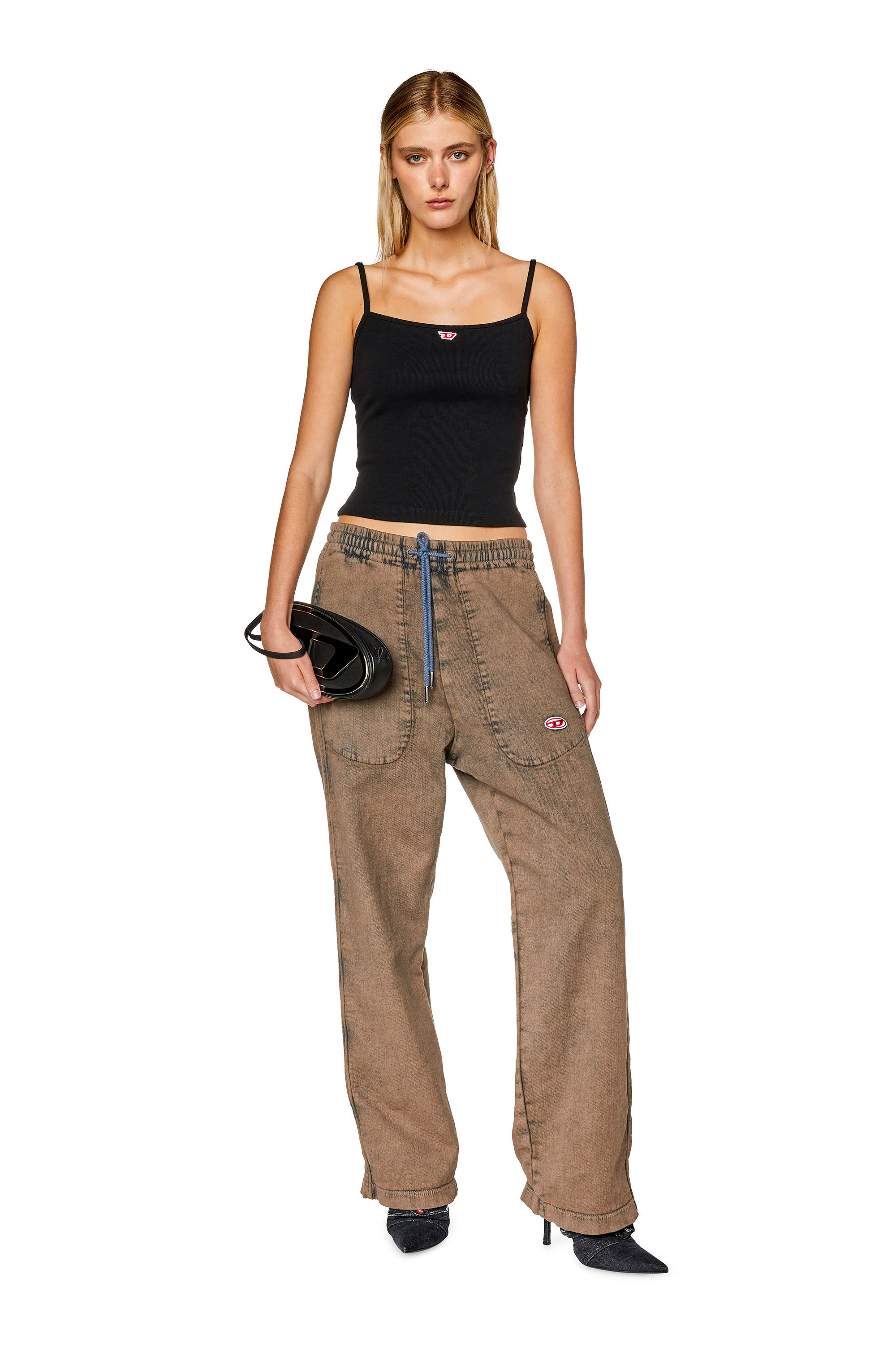 Diesel - Straight D-Martians Track Denim 09H04, Unisex's Straight D-Martians Track Denim in Light Brown - 6