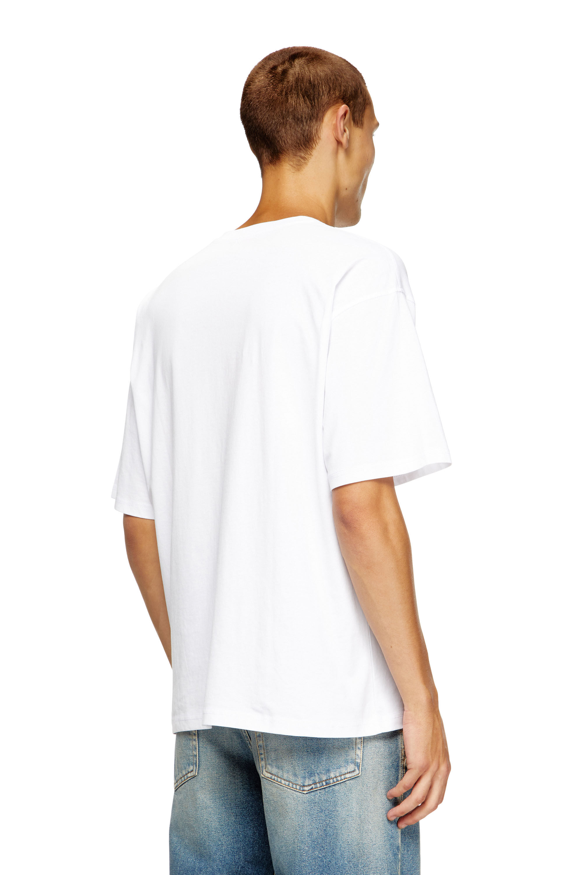 DIESEL｜ (A14929 0GRAI 9XX) Women's T-shirt with embroidered D patch | Black | Diesel